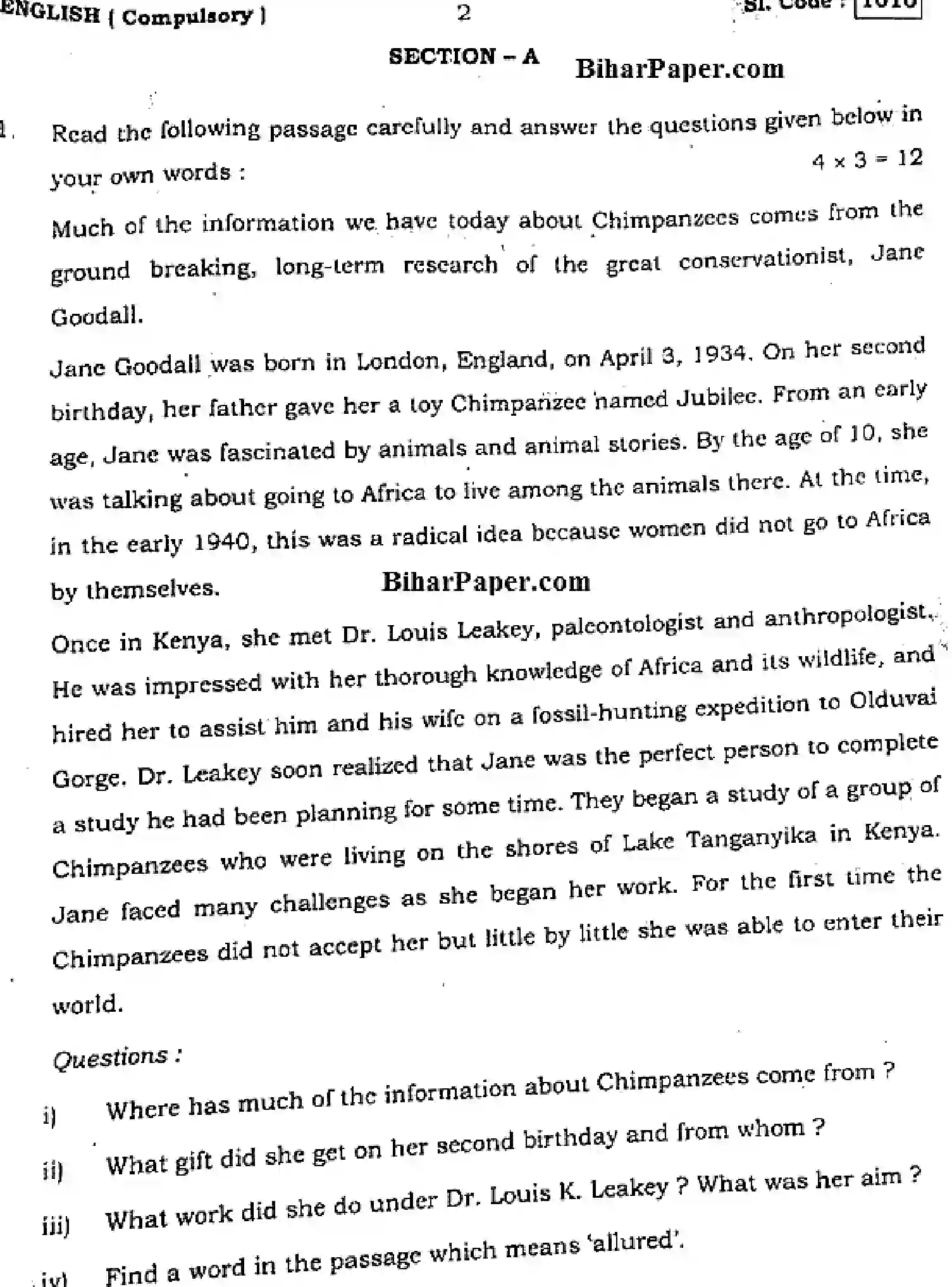 Bihar Board Class 10 2015 ENGLISH-COMPULSORY-1010 Finals - Page 2