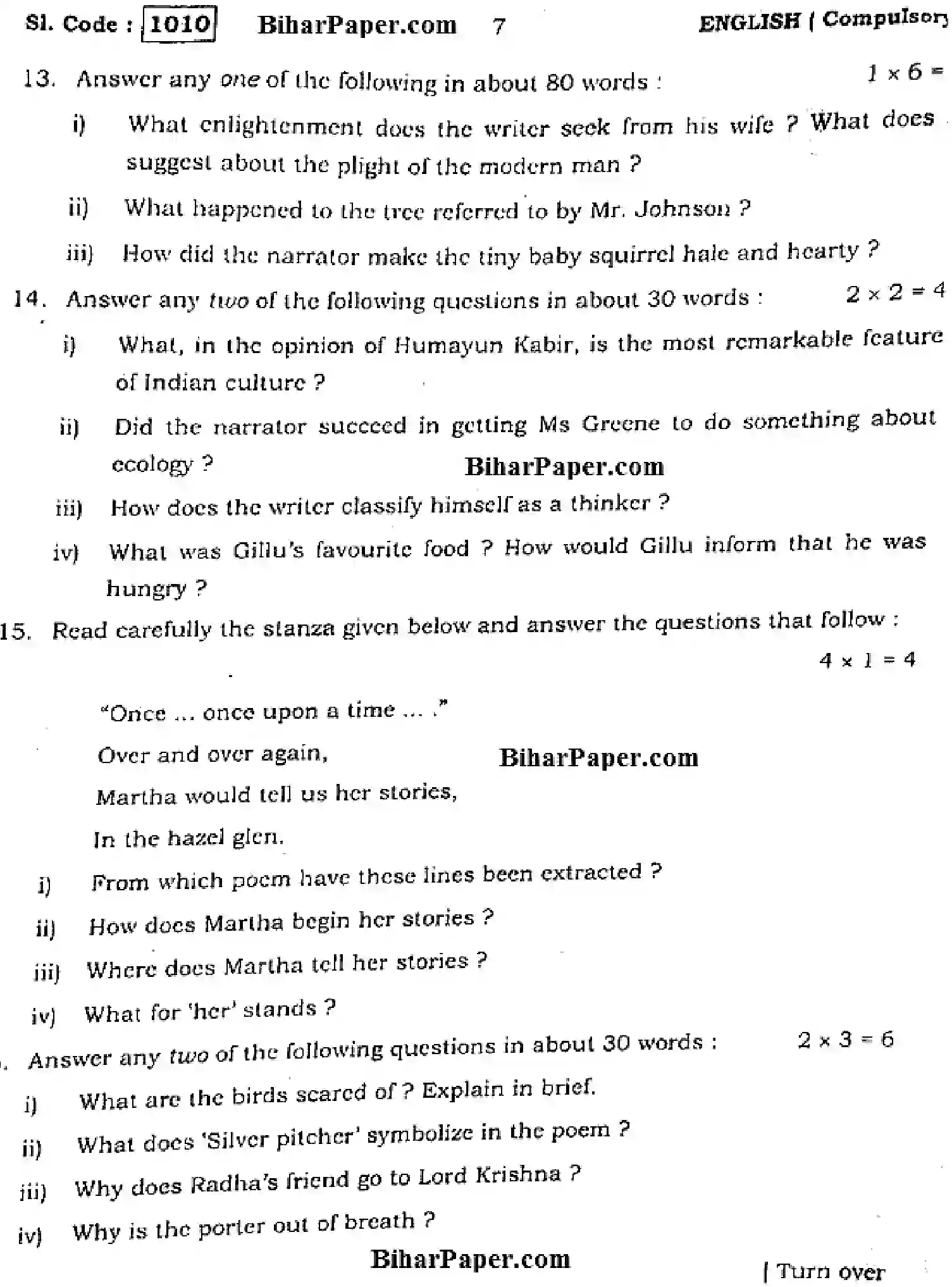 Bihar Board Class 10 2015 ENGLISH-COMPULSORY-1010 Finals - Page 7