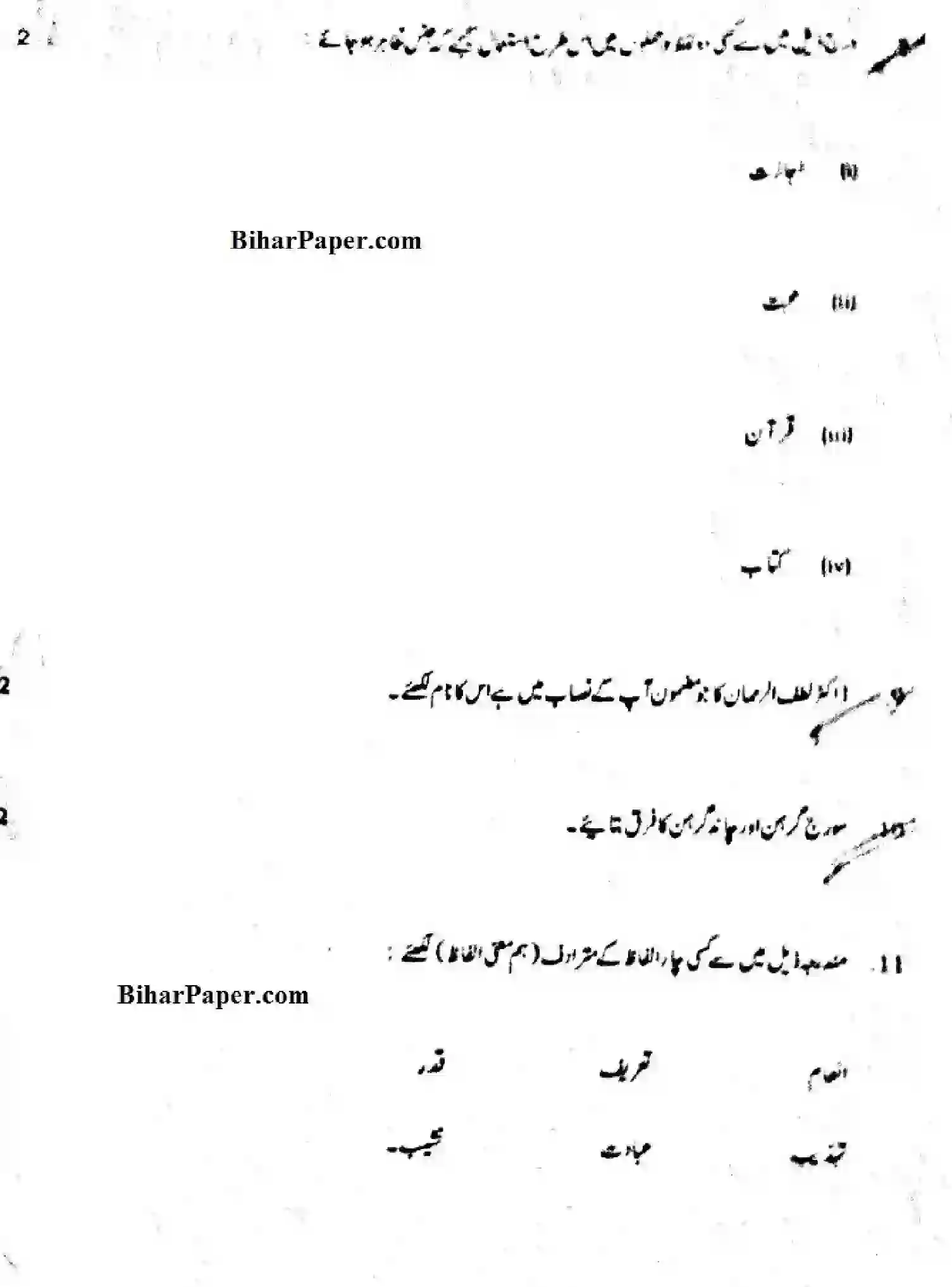 Bihar Board Class 10 2015 URDU-MT-1002 Finals - Page 4