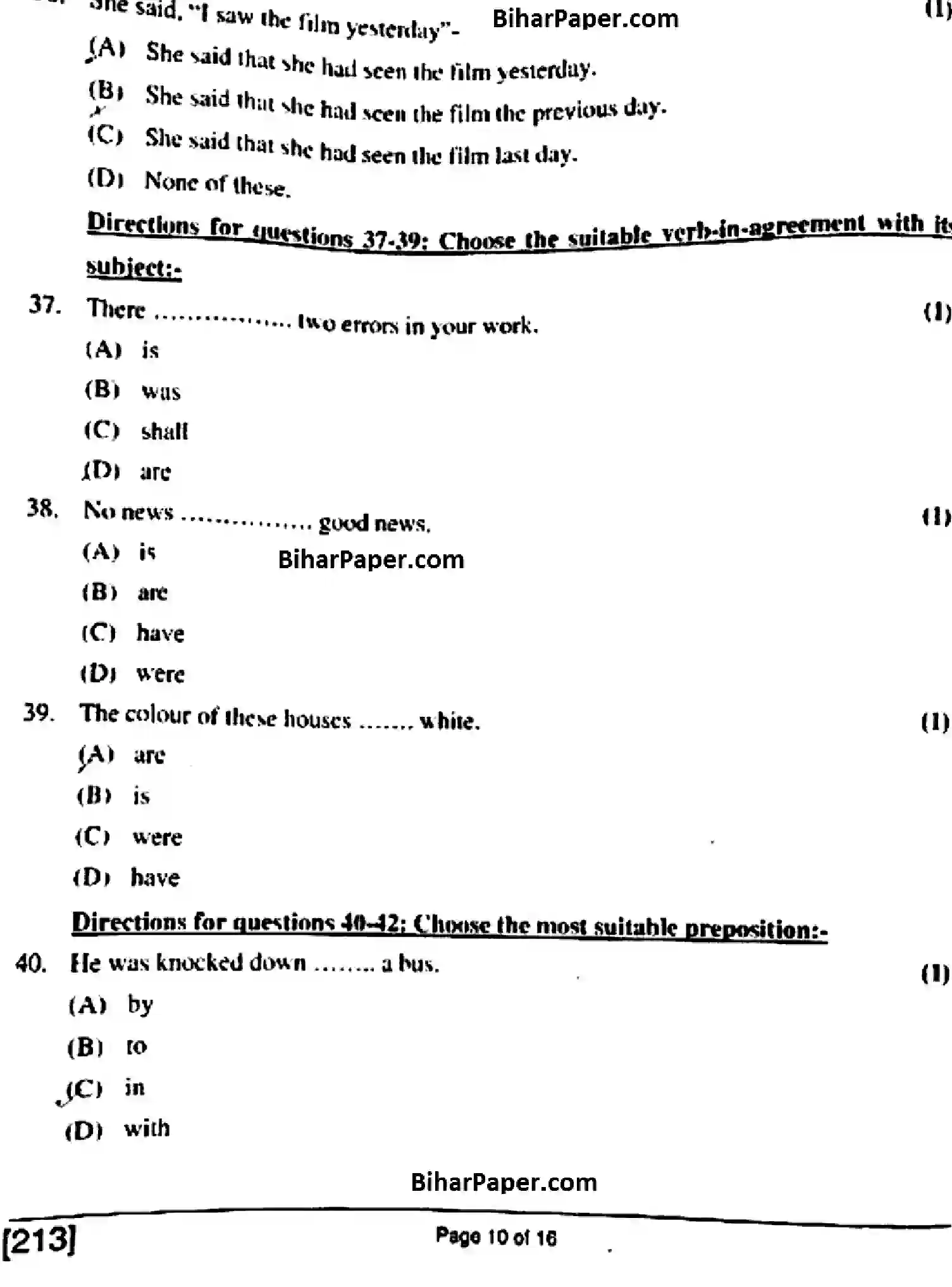 Bihar Board Class 10 2018 ENGLISH-213 Finals - Page 10