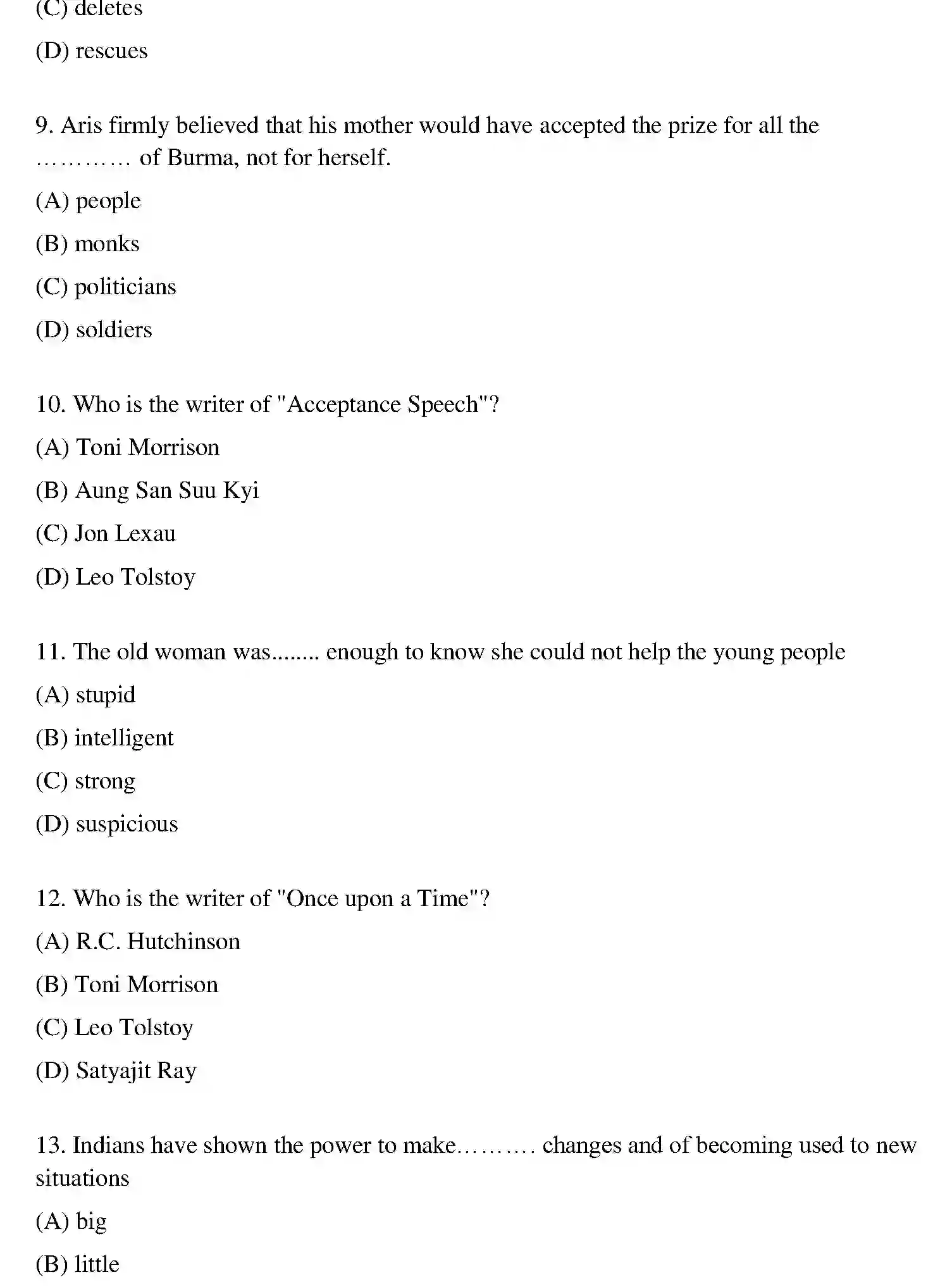 Bihar Board Class 10 2018 ENGLISH-SET-1 Finals - Page 3