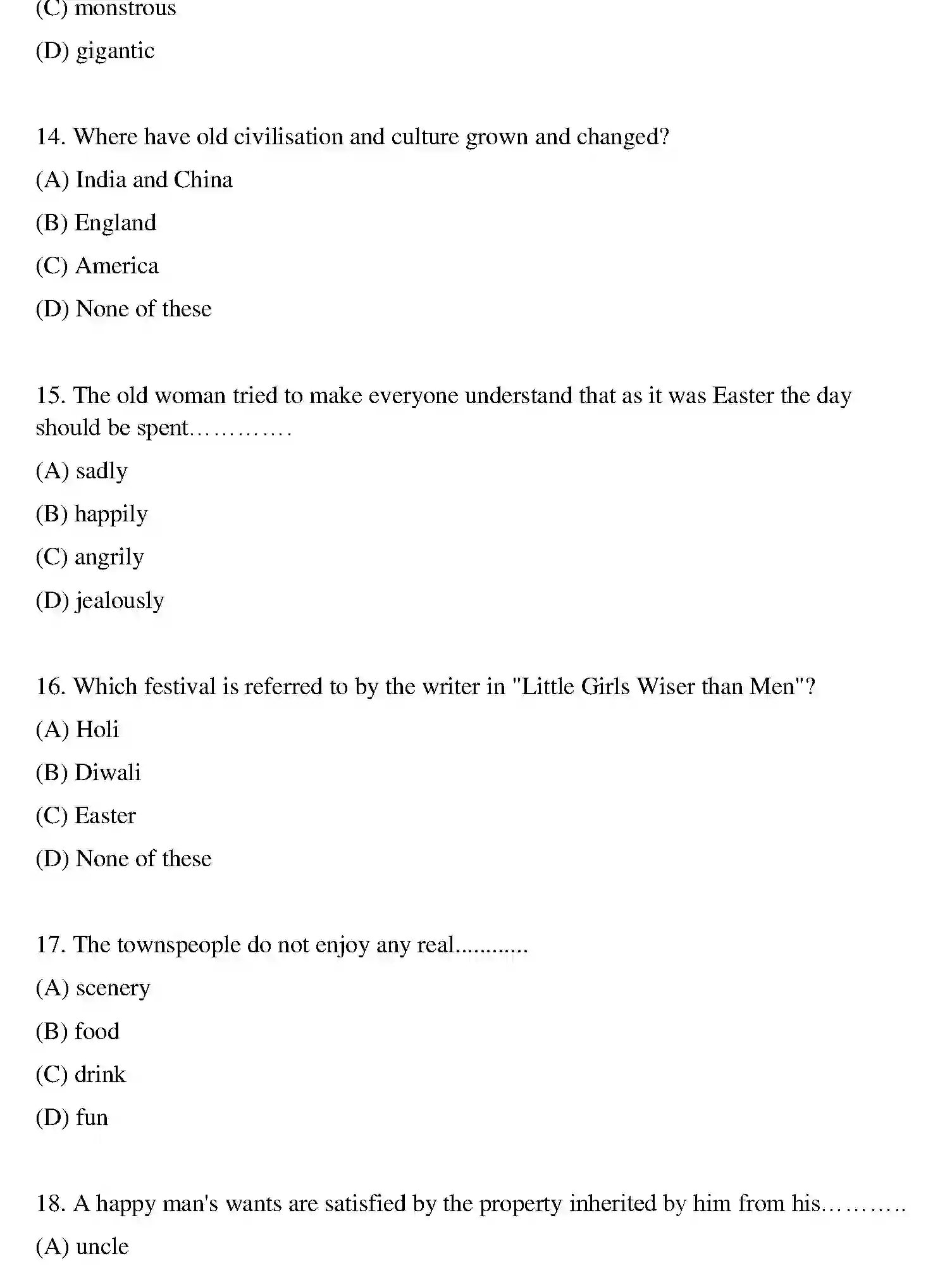 Bihar Board Class 10 2018 ENGLISH-SET-1 Finals - Page 4