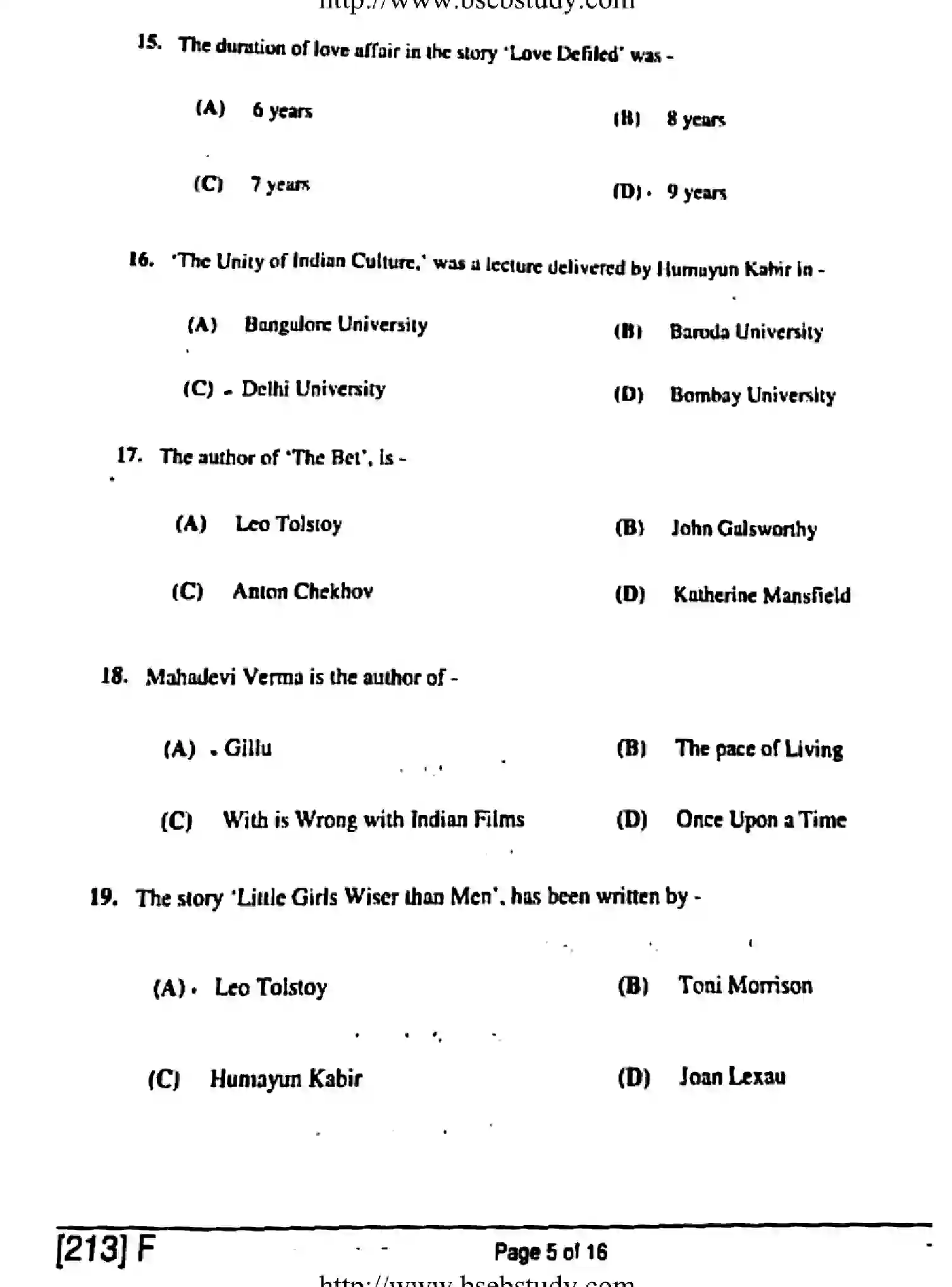 Bihar Board Class 10 2019 ENGLISH-213-F Finals - Page 5