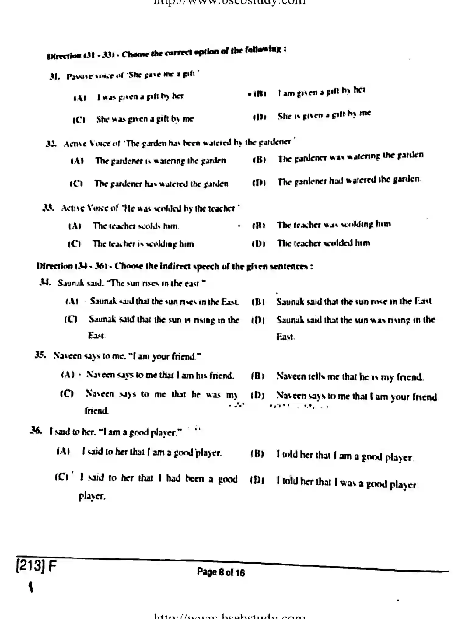 Bihar Board Class 10 2019 ENGLISH-213-F Finals - Page 8