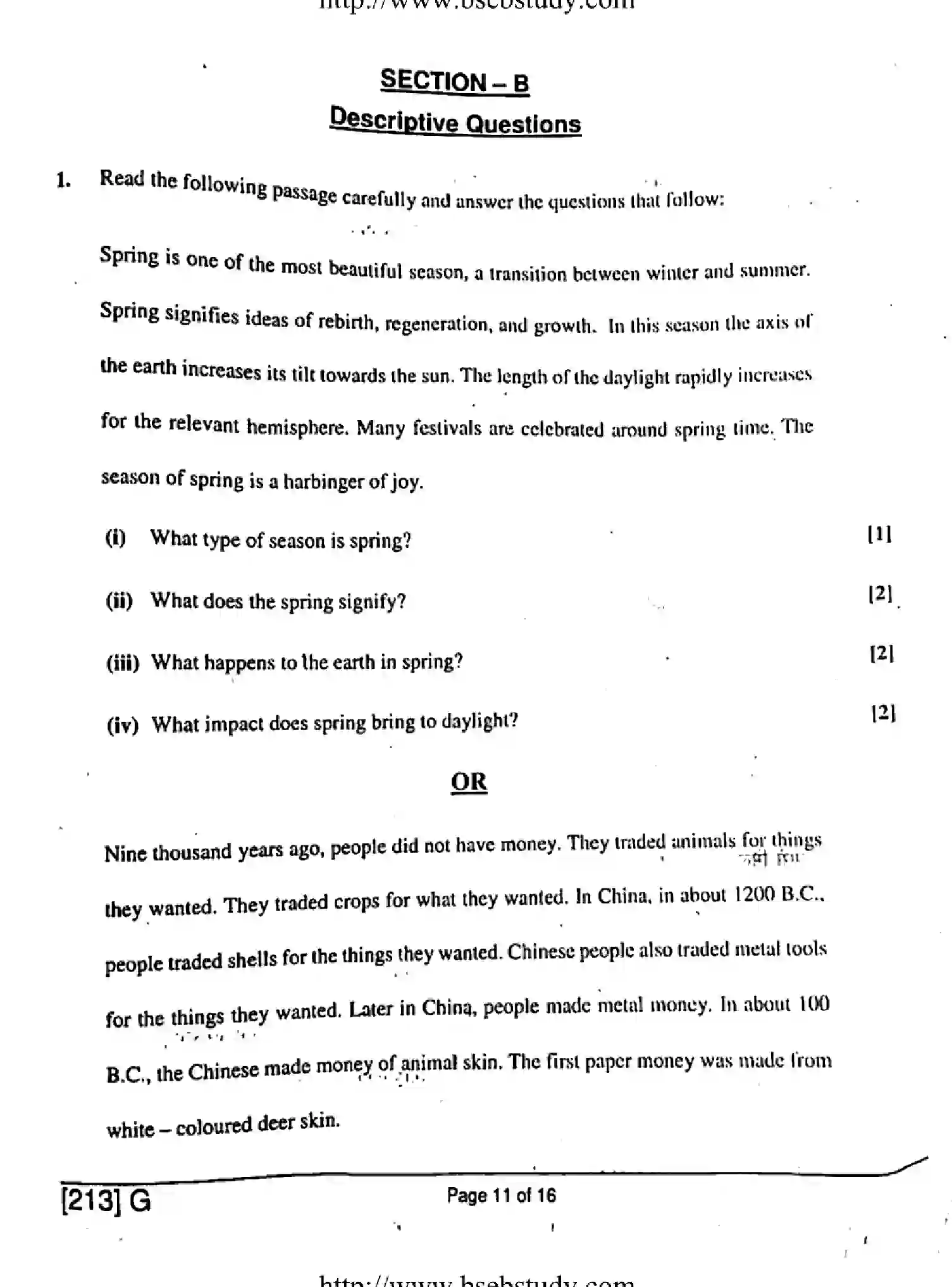 Bihar Board Class 10 2019 ENGLISH-213-G Finals - Page 11