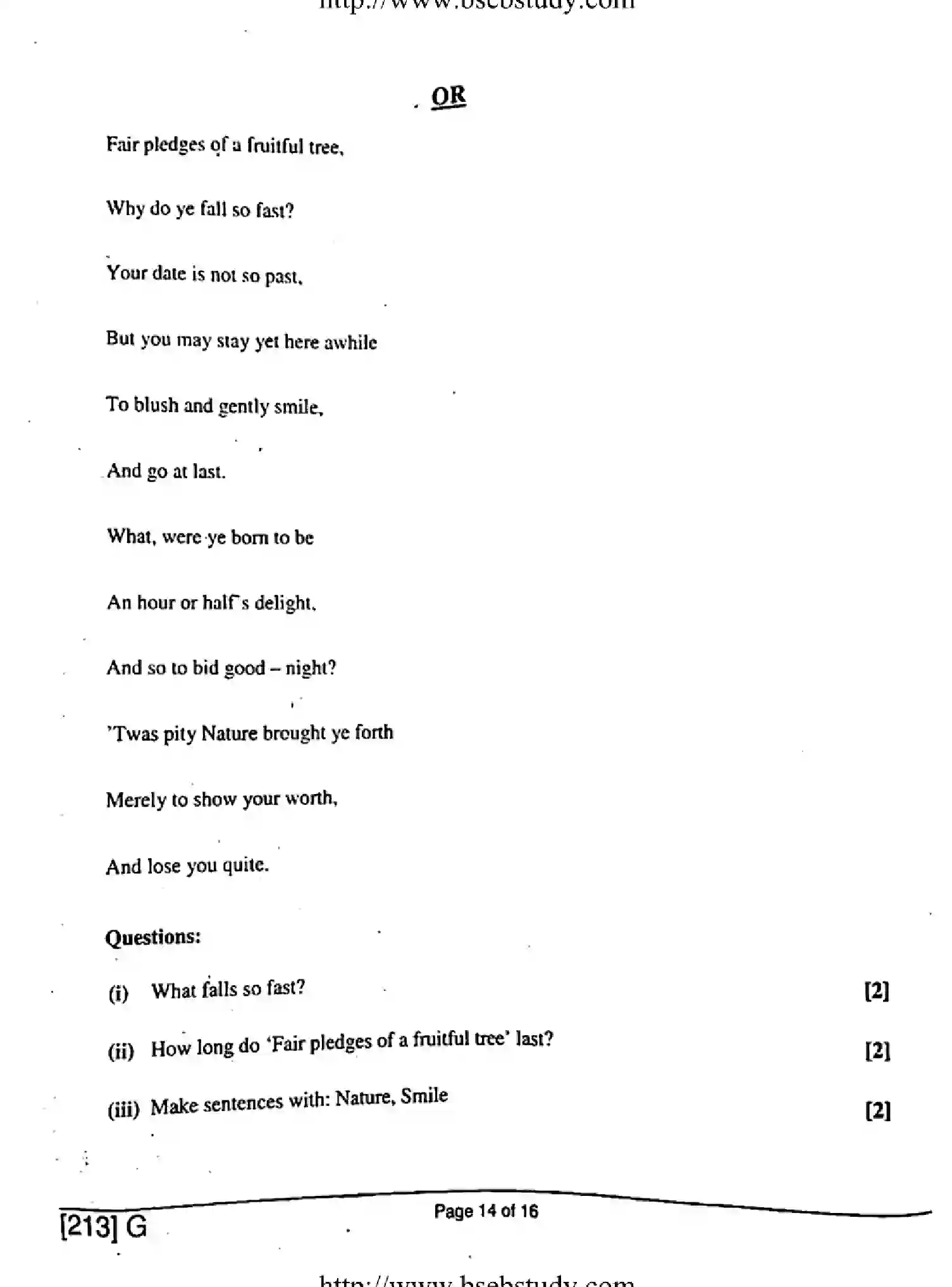 Bihar Board Class 10 2019 ENGLISH-213-G Finals - Page 14