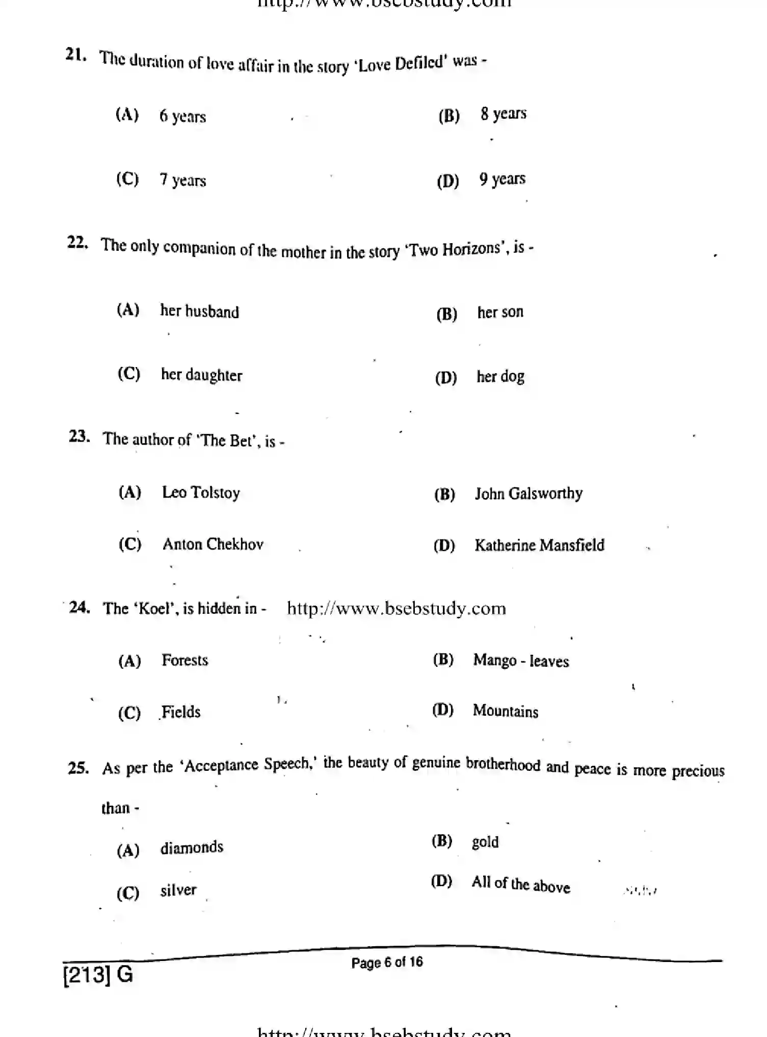 Bihar Board Class 10 2019 ENGLISH-213-G Finals - Page 6