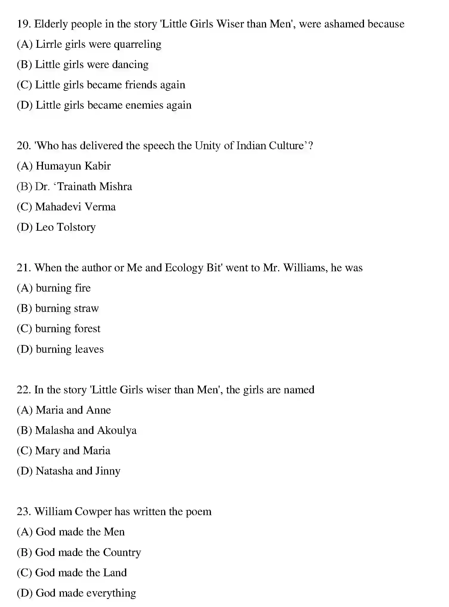 Bihar Board Class 10 2019 ENGLISH-SET-1 Finals - Page 5