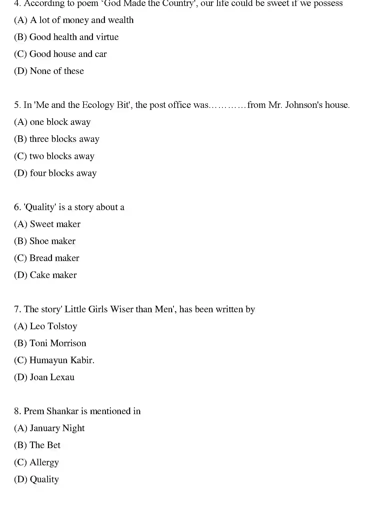 Bihar Board Class 10 2019 ENGLISH-SET-2 Finals - Page 2