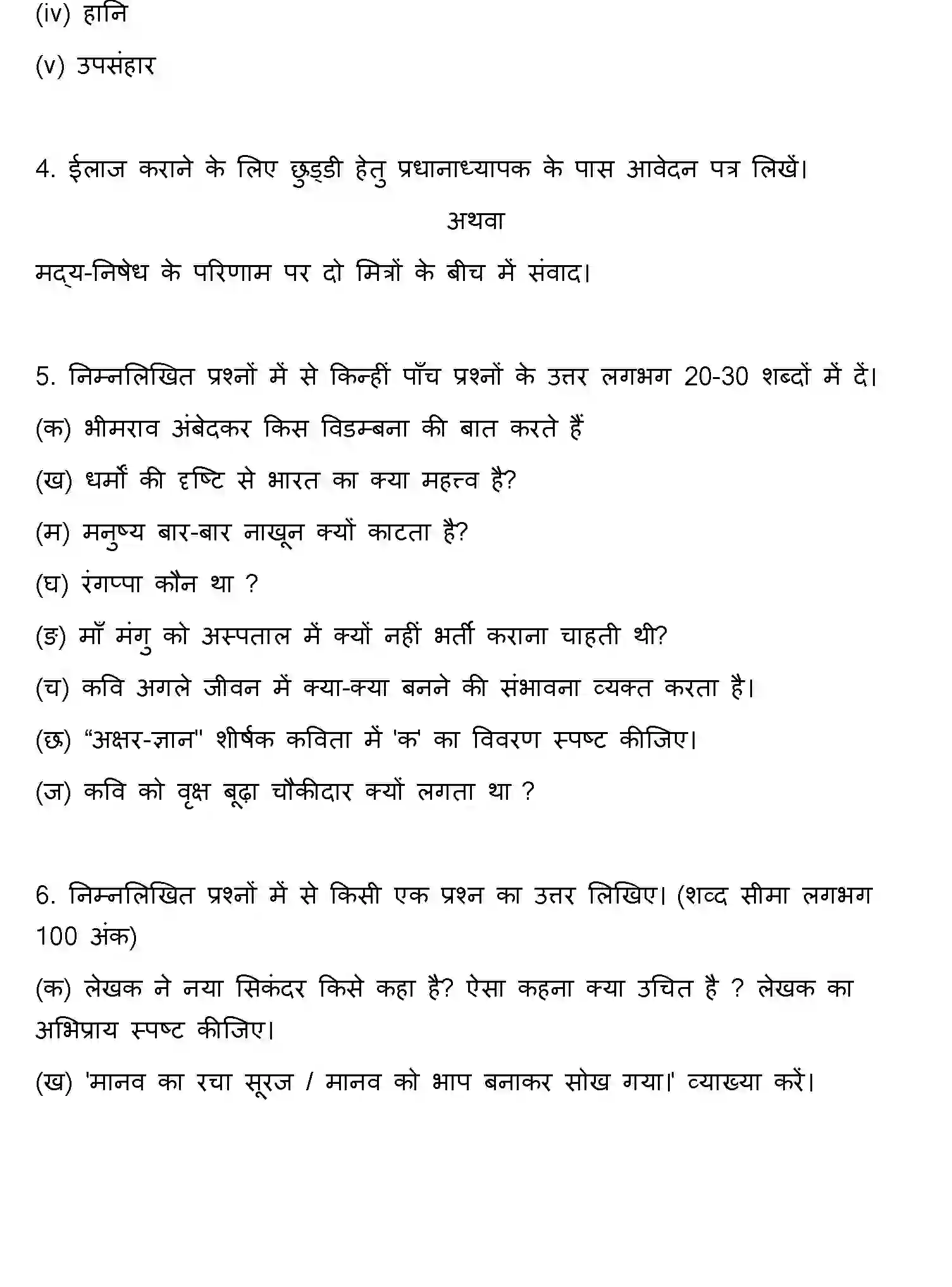 Bihar Board Class 10 2020 HINDI-SET-1 Finals - Page 21