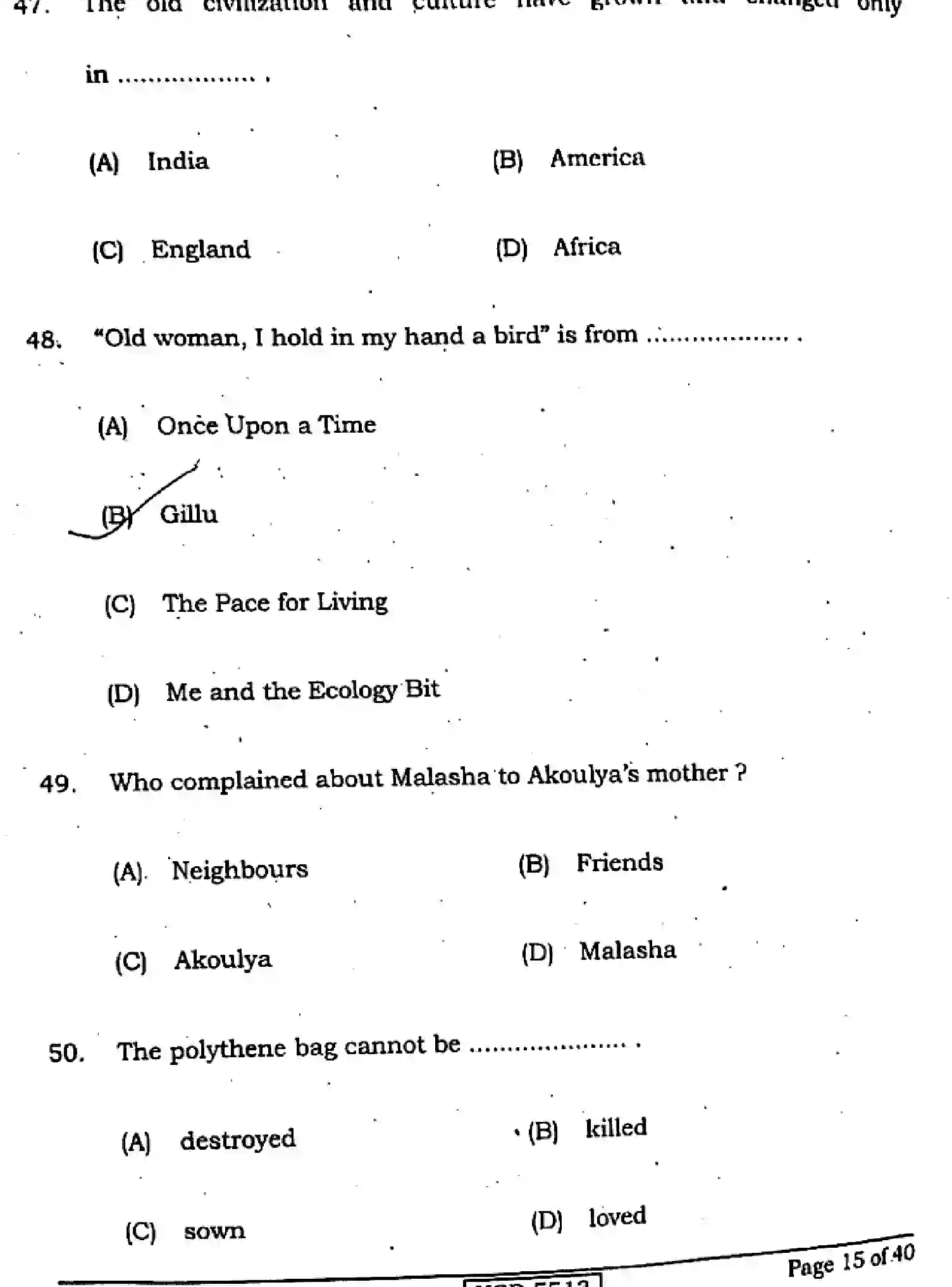 Bihar Board Class 10 2022 ENGLISH-113-A Finals - Page 15