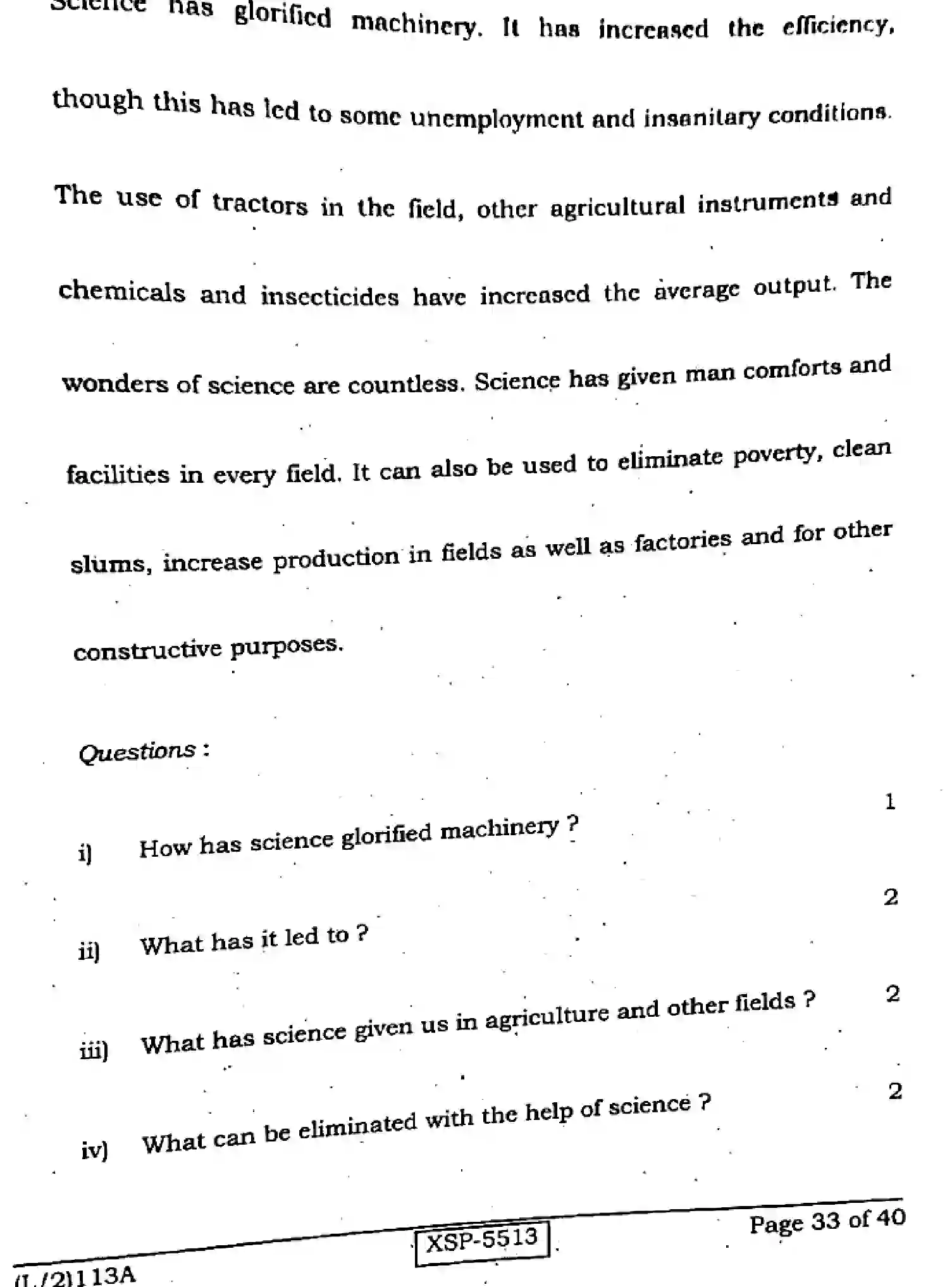 Bihar Board Class 10 2022 ENGLISH-113-A Finals - Page 33
