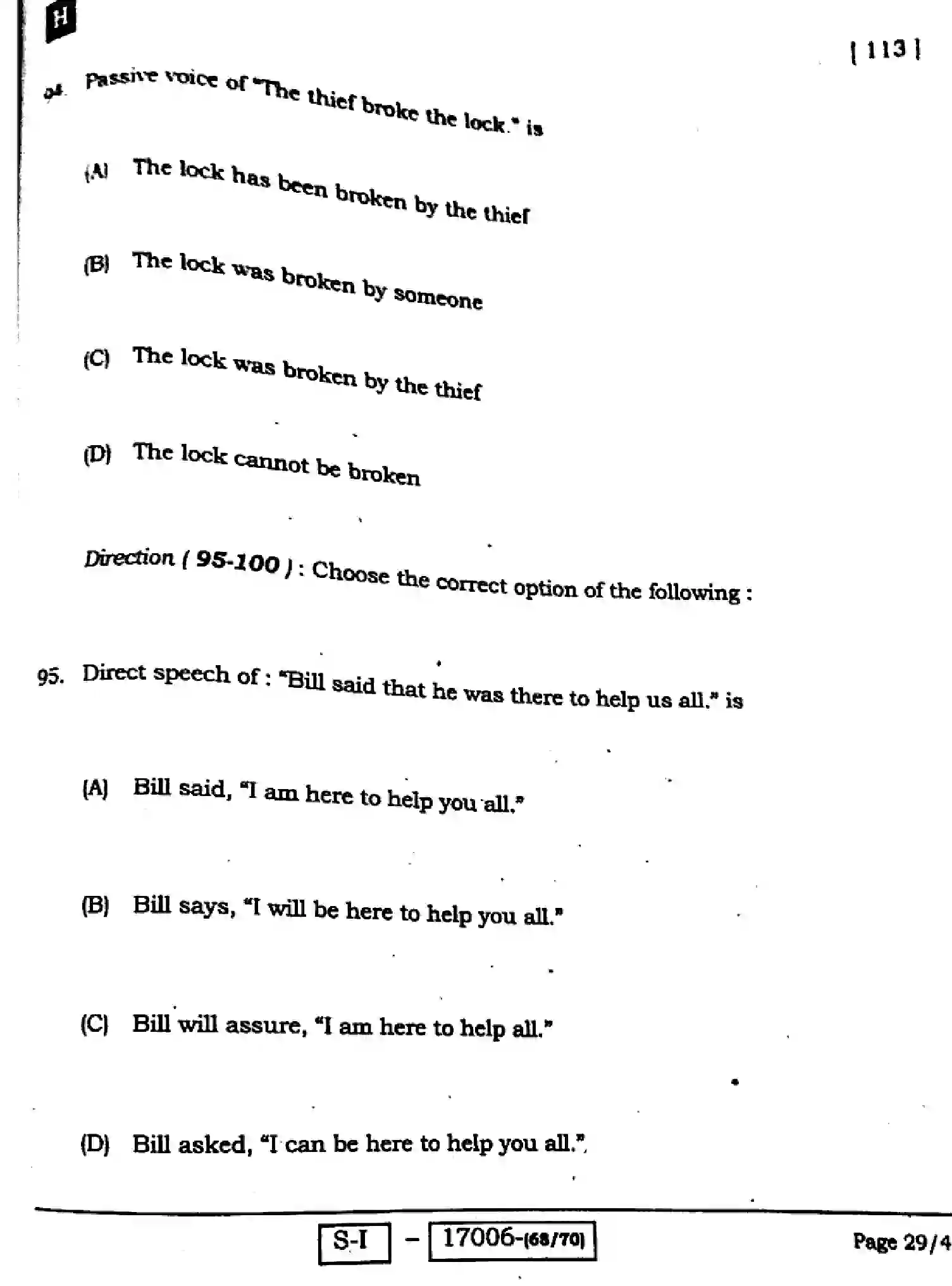 Bihar Board Class 10 2022 ENGLISH-113-SET-H Finals - Page 29