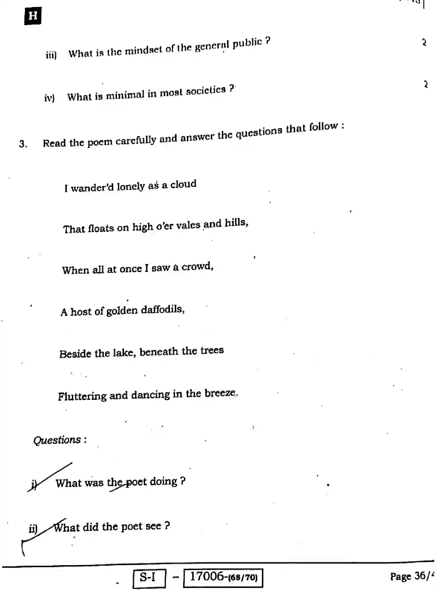 Bihar Board Class 10 2022 ENGLISH-113-SET-H Finals - Page 36