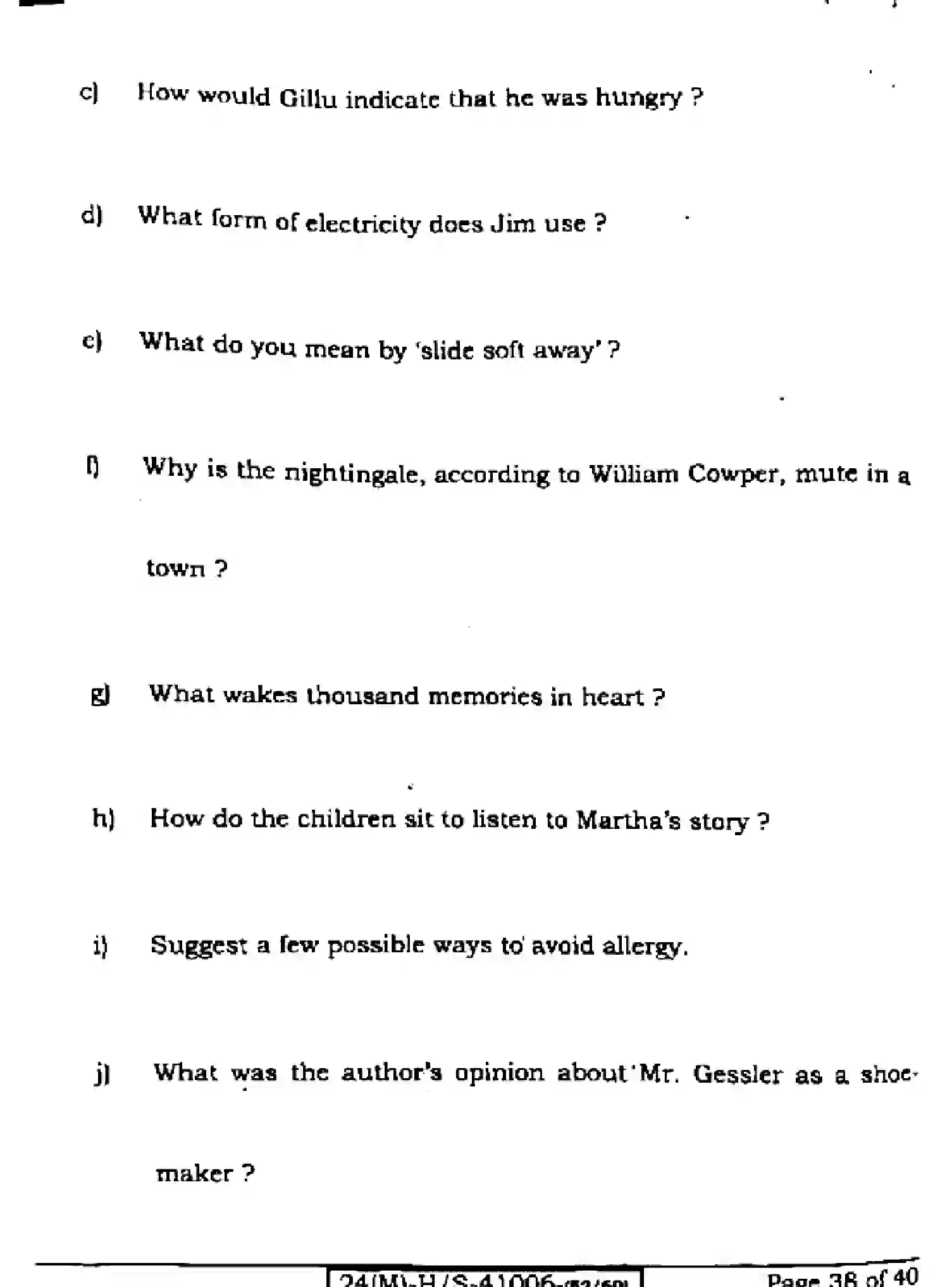 Bihar Board Class 10 2024 ENGLISH-113-SET-B Finals - Page 38