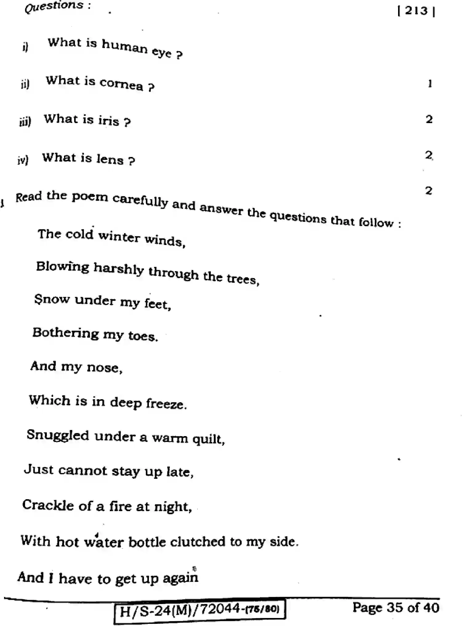 Bihar Board Class 10 2024 ENGLISH-213-SET-E Finals - Page 34