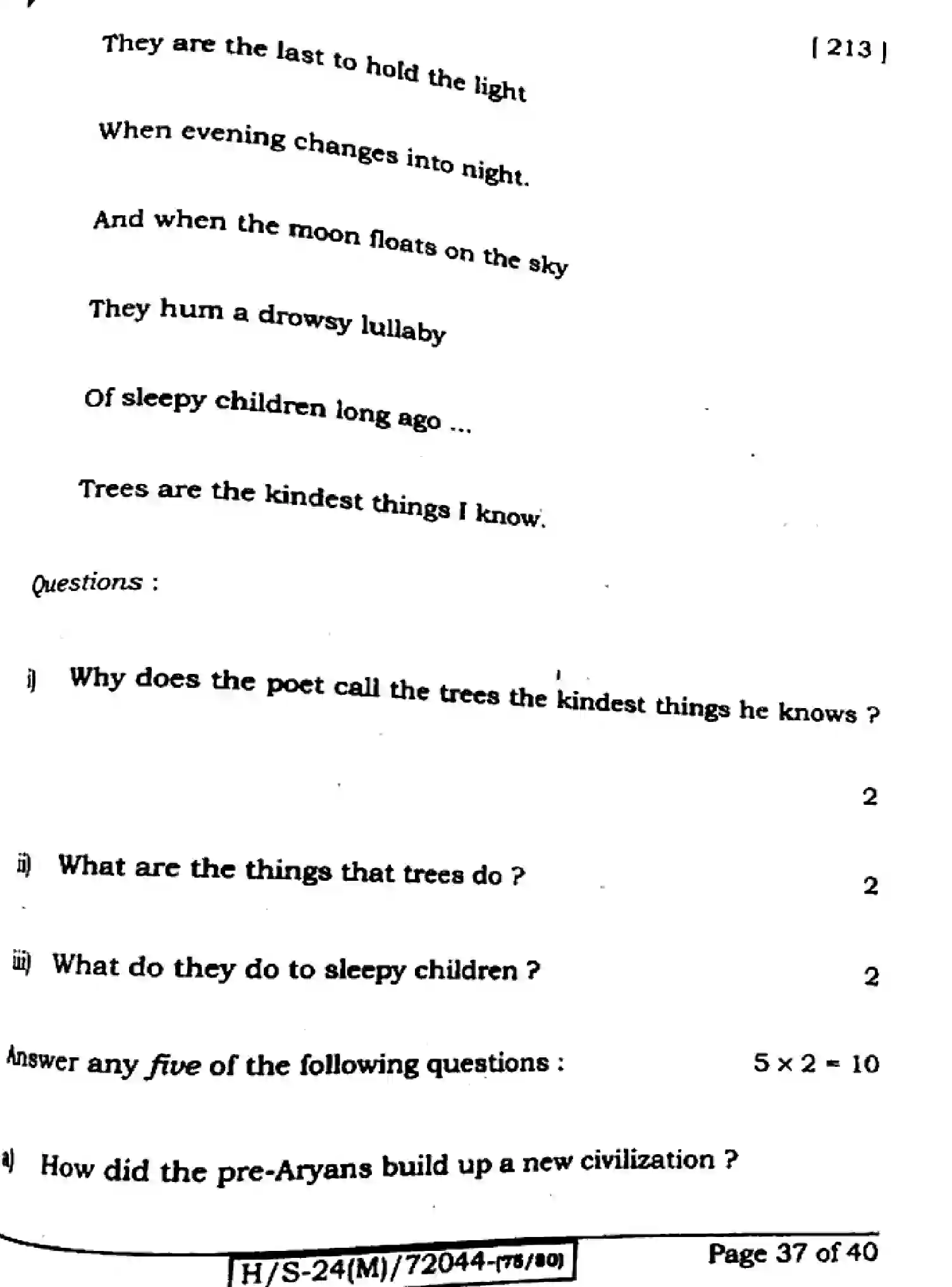 Bihar Board Class 10 2024 ENGLISH-213-SET-E Finals - Page 36