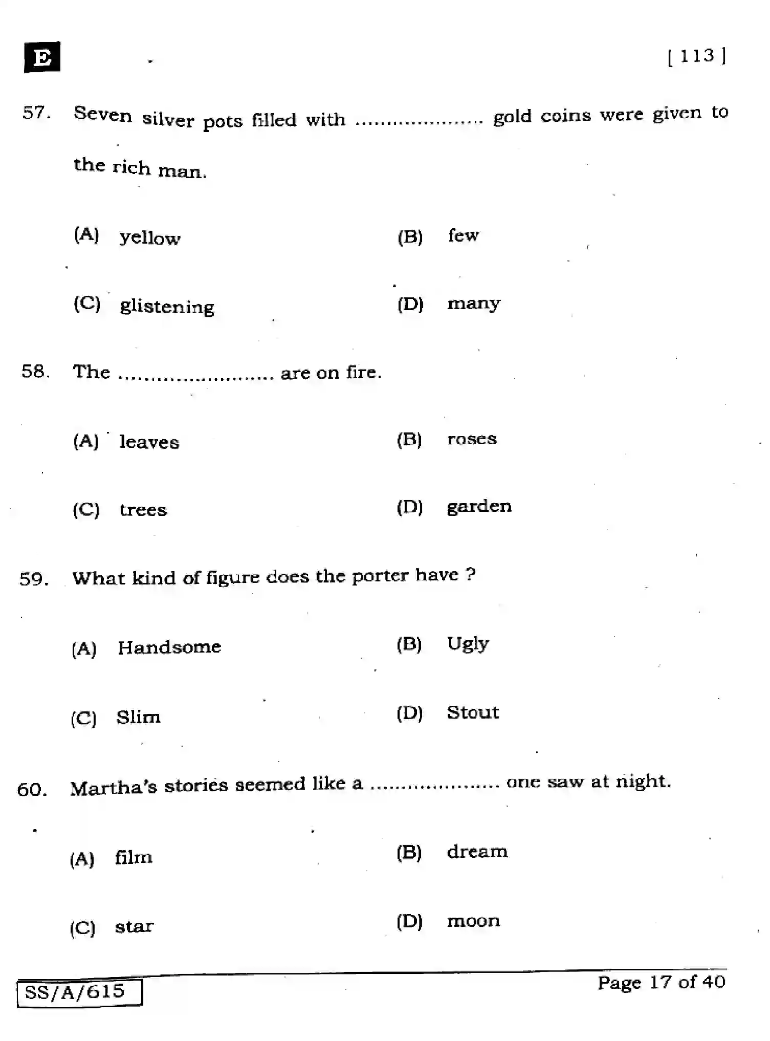 Bihar Board Class 10 2025 ENGLISH-113-SET-E Finals - Page 17