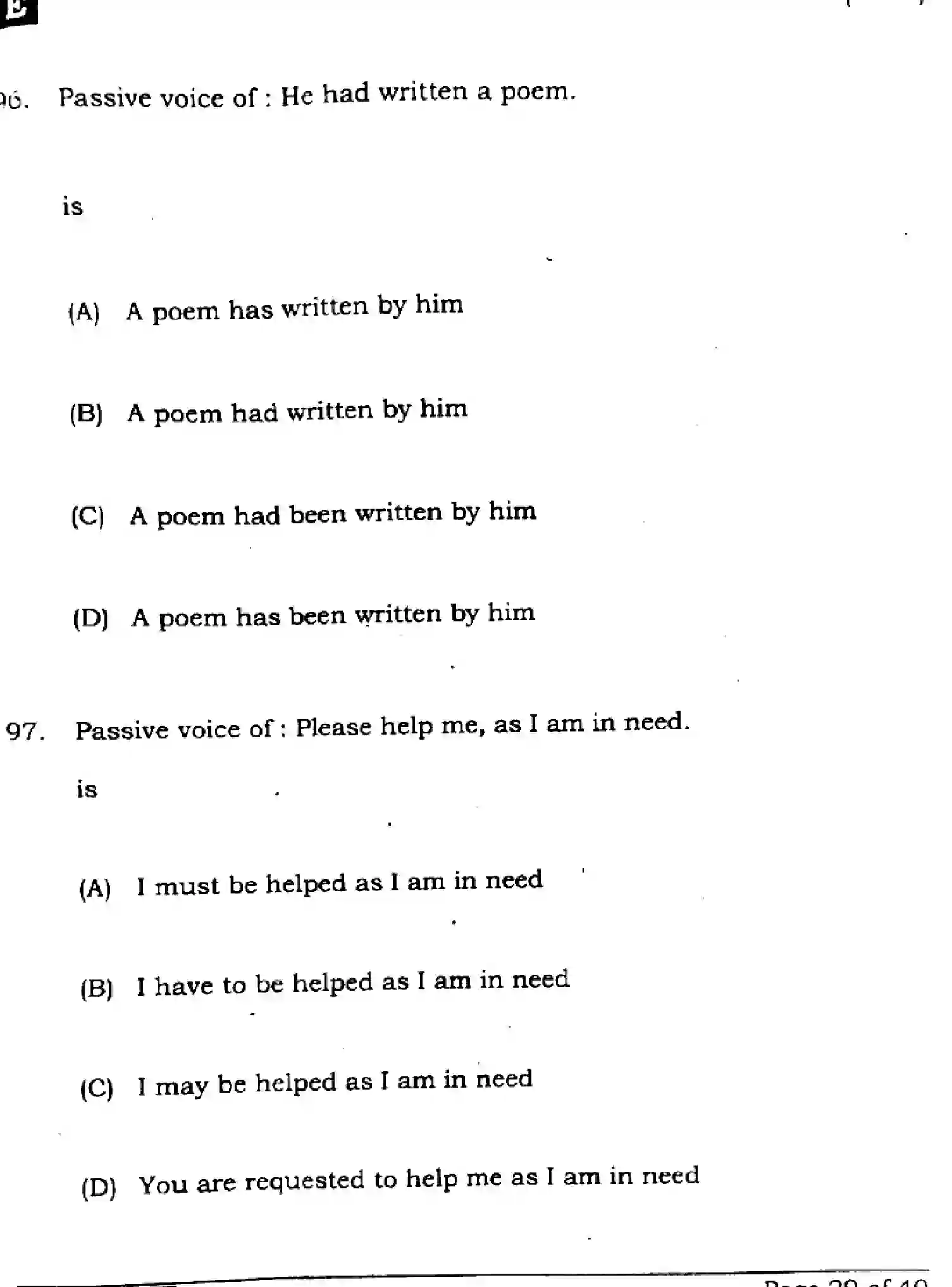 Bihar Board Class 10 2025 ENGLISH-113-SET-E Finals - Page 29