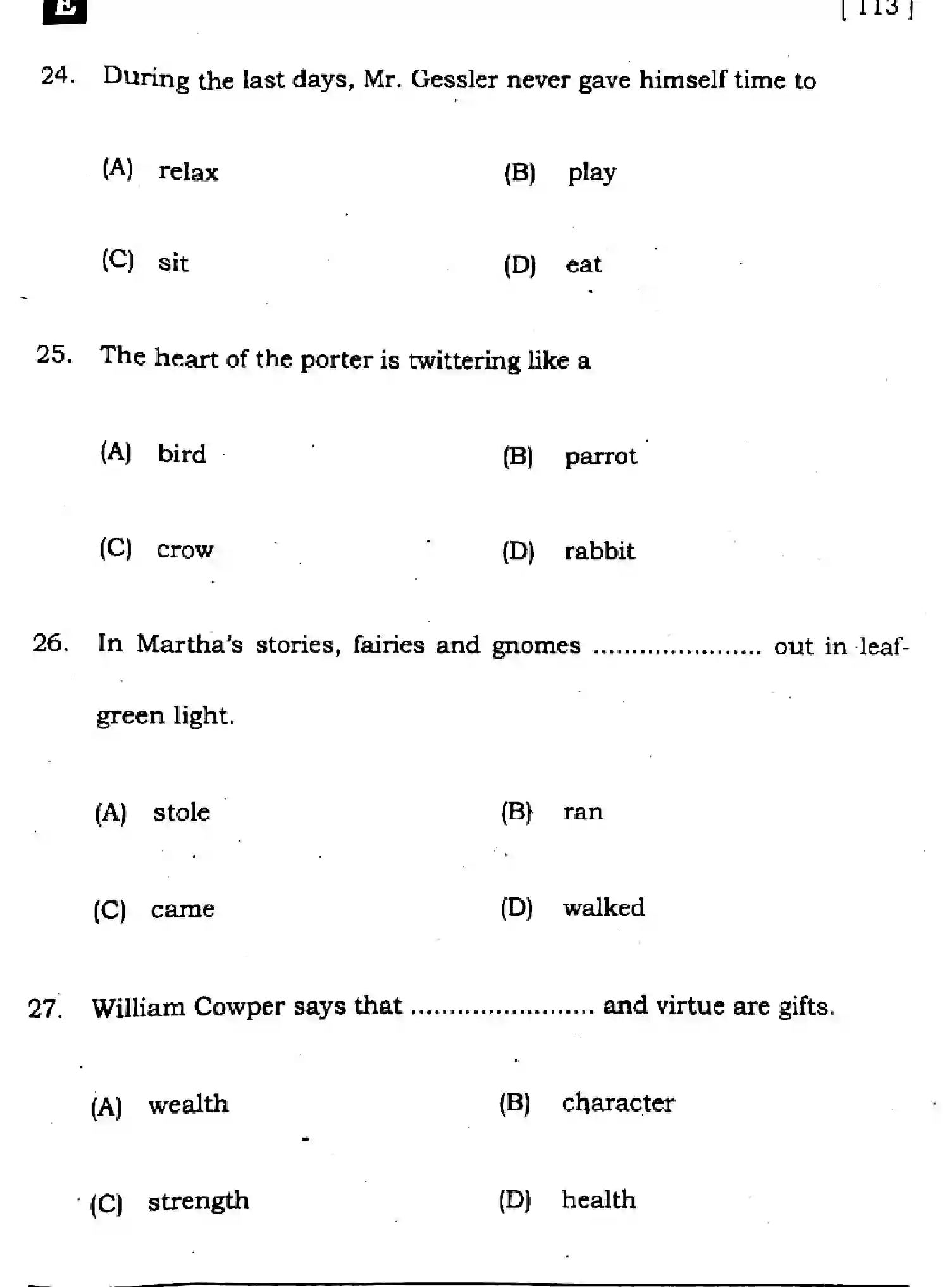 Bihar Board Class 10 2025 ENGLISH-113-SET-E Finals - Page 9