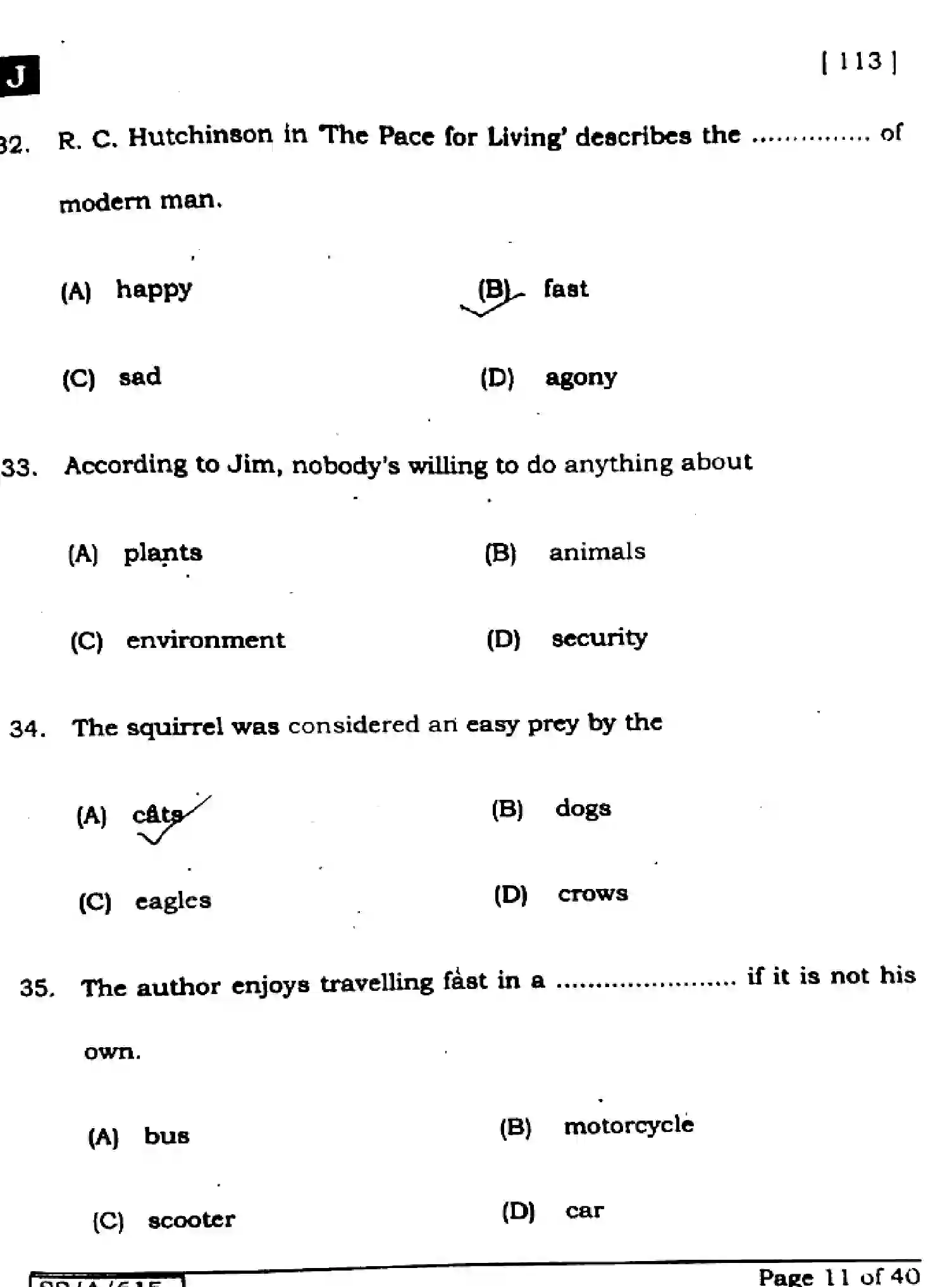 Bihar Board Class 10 2025 ENGLISH-113-SET-J Finals - Page 11