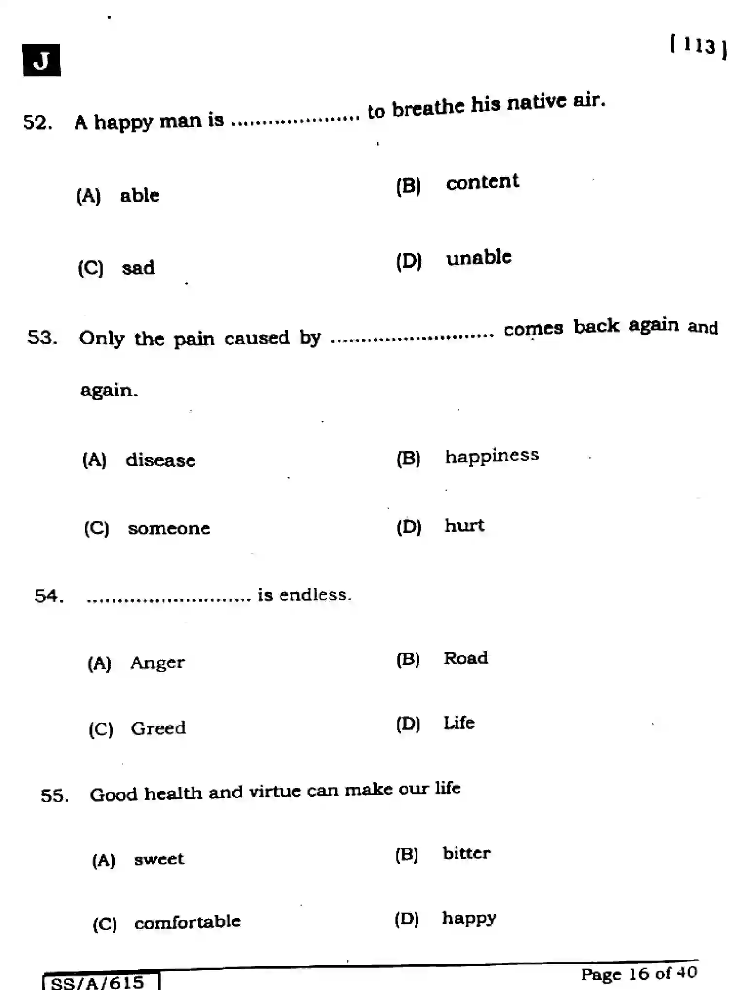 Bihar Board Class 10 2025 ENGLISH-113-SET-J Finals - Page 16