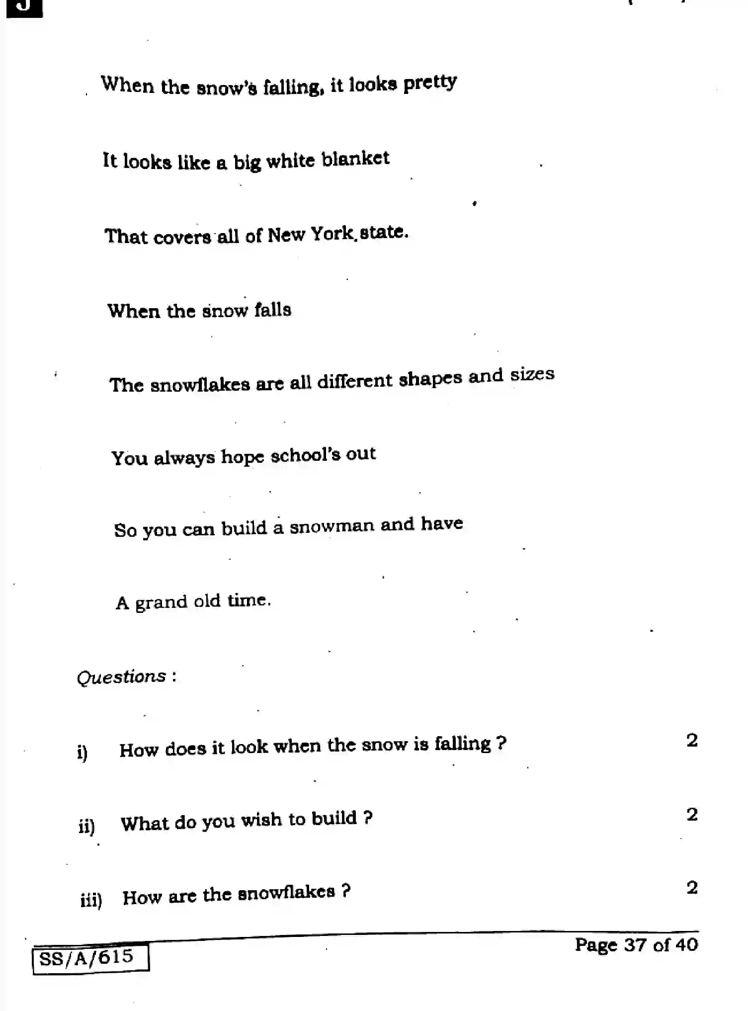 Bihar Board Class 10 2025 ENGLISH-113-SET-J Finals - Page 37