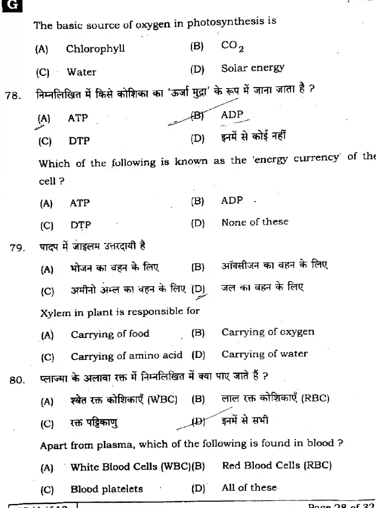 Bihar Board Class 10 2025 SCIENCE-112-SET-G Finals - Page 28