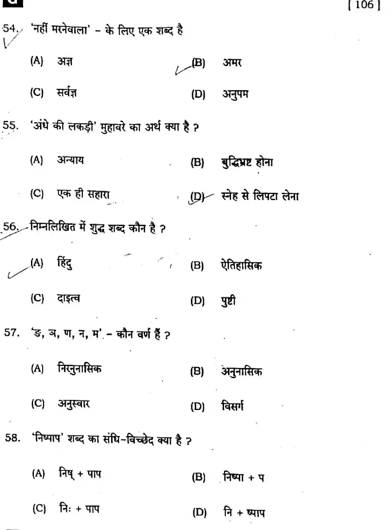 Bihar Board Class 10 2025 SIL-HINDI-NLH-106-SET-G Finals - Page 13
