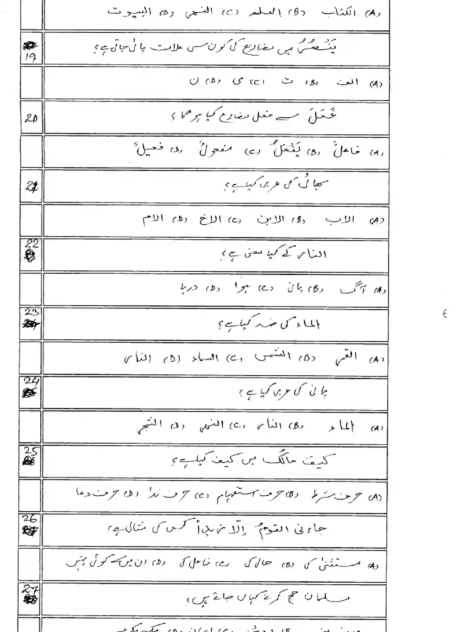 Bihar Board Class 10 2025 MODEL-PAPER-ARABIC-SIL-107 Model Papers - Page 5