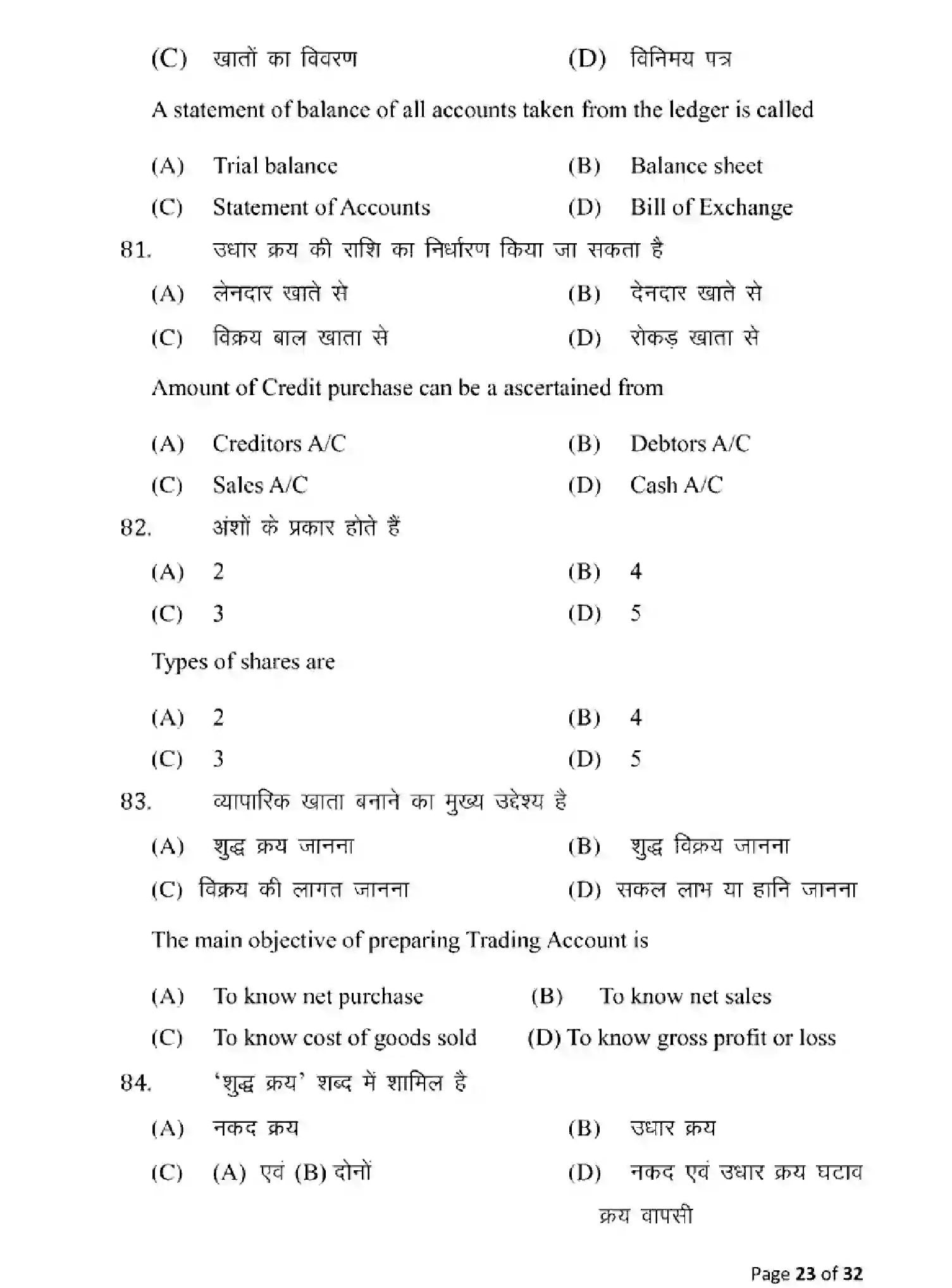 Bihar Board Class 10 2025 MODEL-PAPER-COMMERCE-115 Model Papers - Page 23