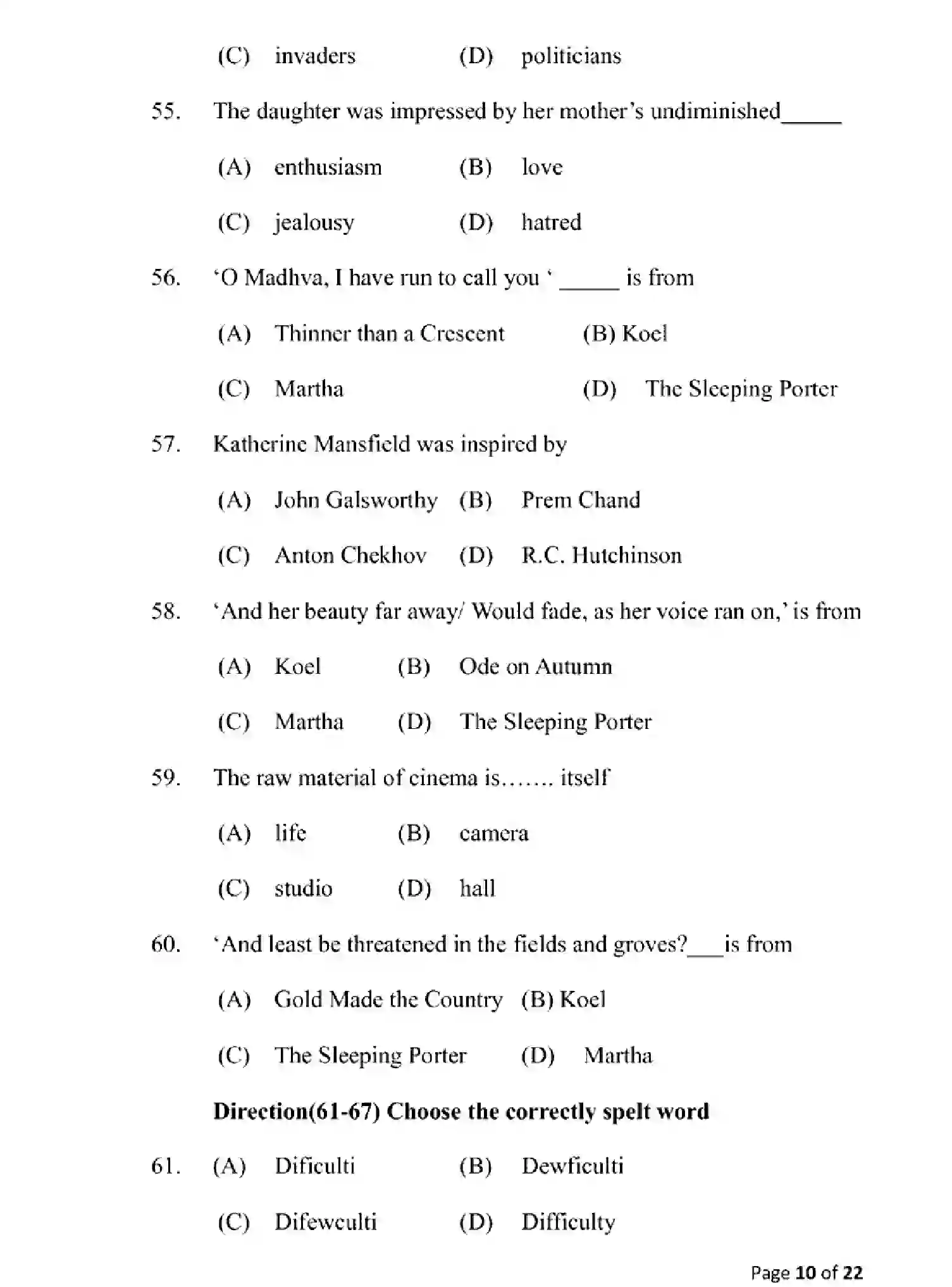 Bihar Board Class 10 2025 MODEL-PAPER-ENGLISH-113 Model Papers - Page 10