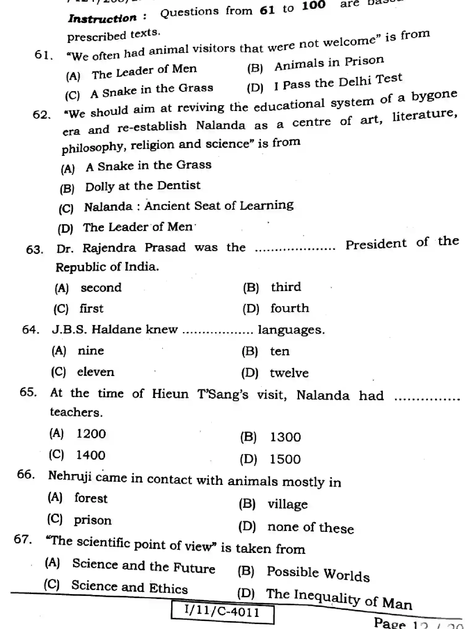 Bihar Board Class 11 2025 ENGLISH-105-124-205-223-305-330 Finals - Page 12