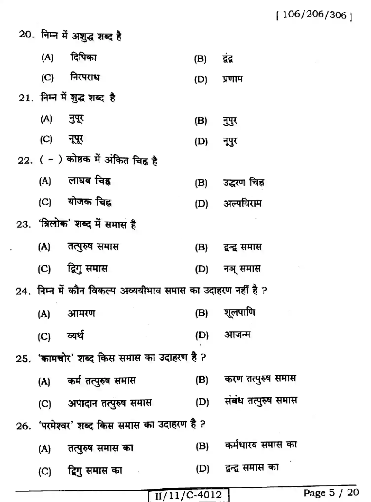 Bihar Board Class 11 2025 HINDI-106-206-306 Finals - Page 5