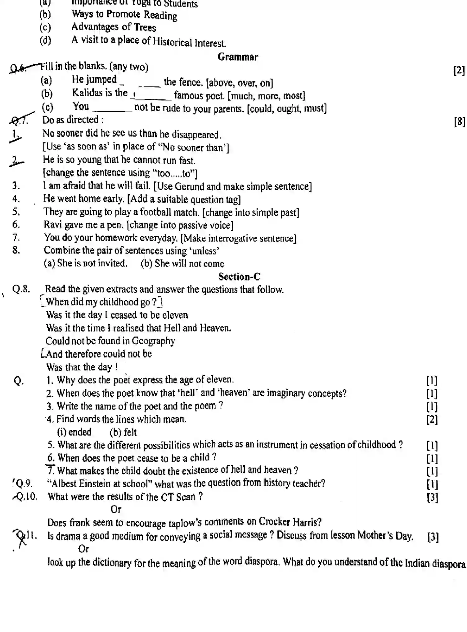 Bihar Board Class 11 2023 HY-ENGLISH-090123 Half Yearly - Page 3