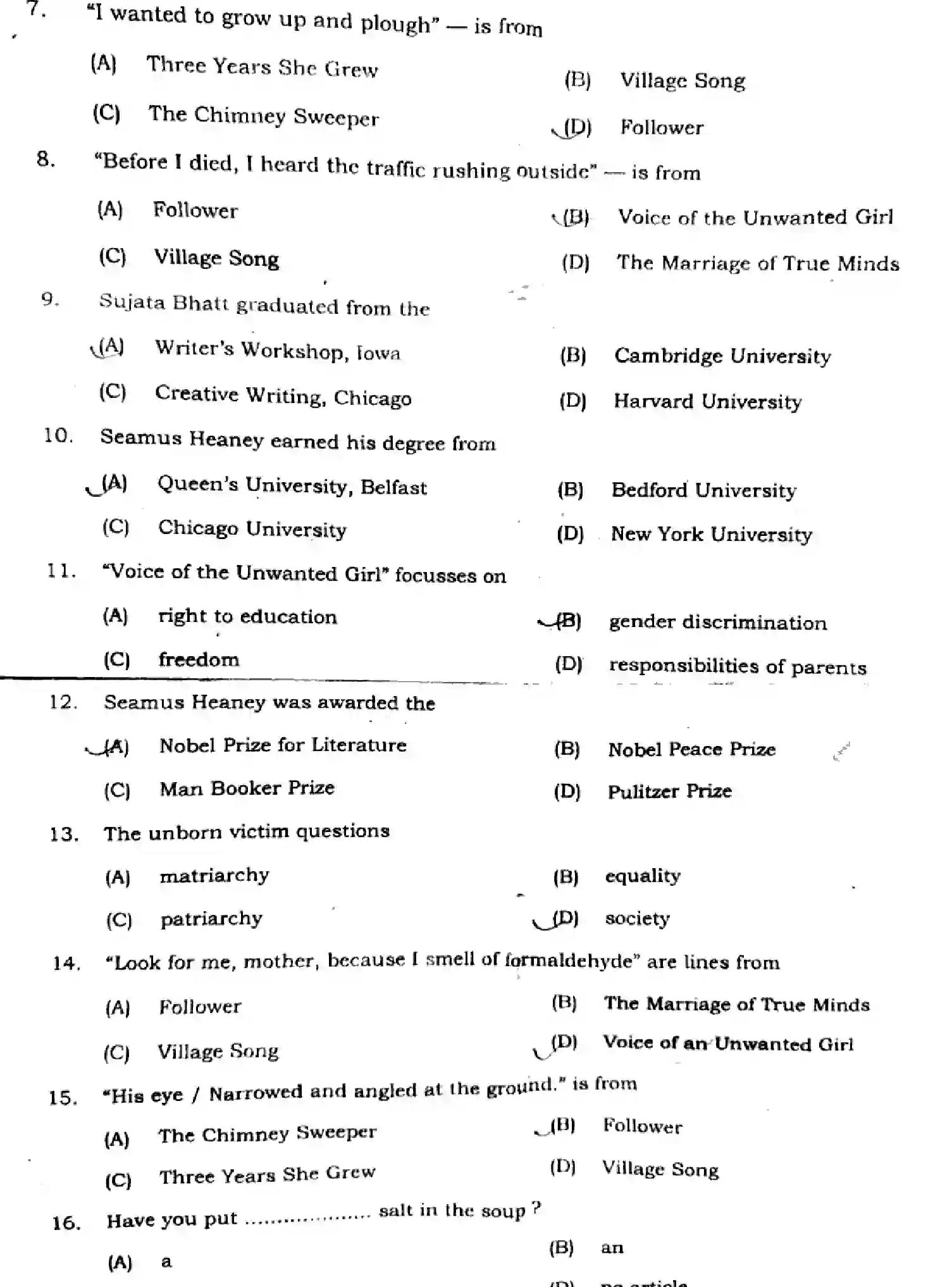 Bihar Board Class 11 2024 MONTHLY-ENGLISH-105-124-205-223-305-330-DEC Unit Test - Page 2