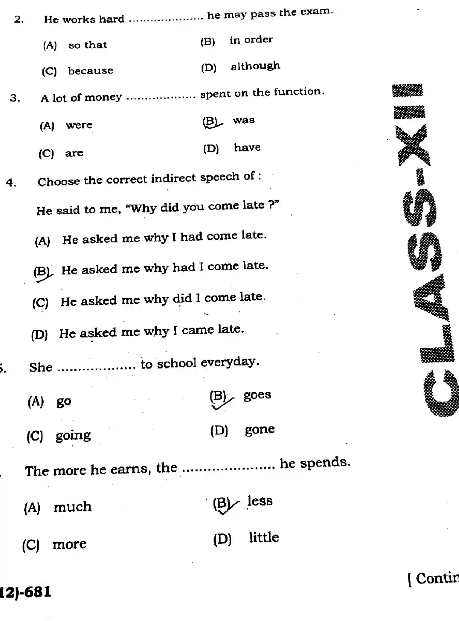 Bihar Board Class 2 2025 HY-ENGLISH-105-124-205-223-305-330-SEP Half Yearly - Page 3