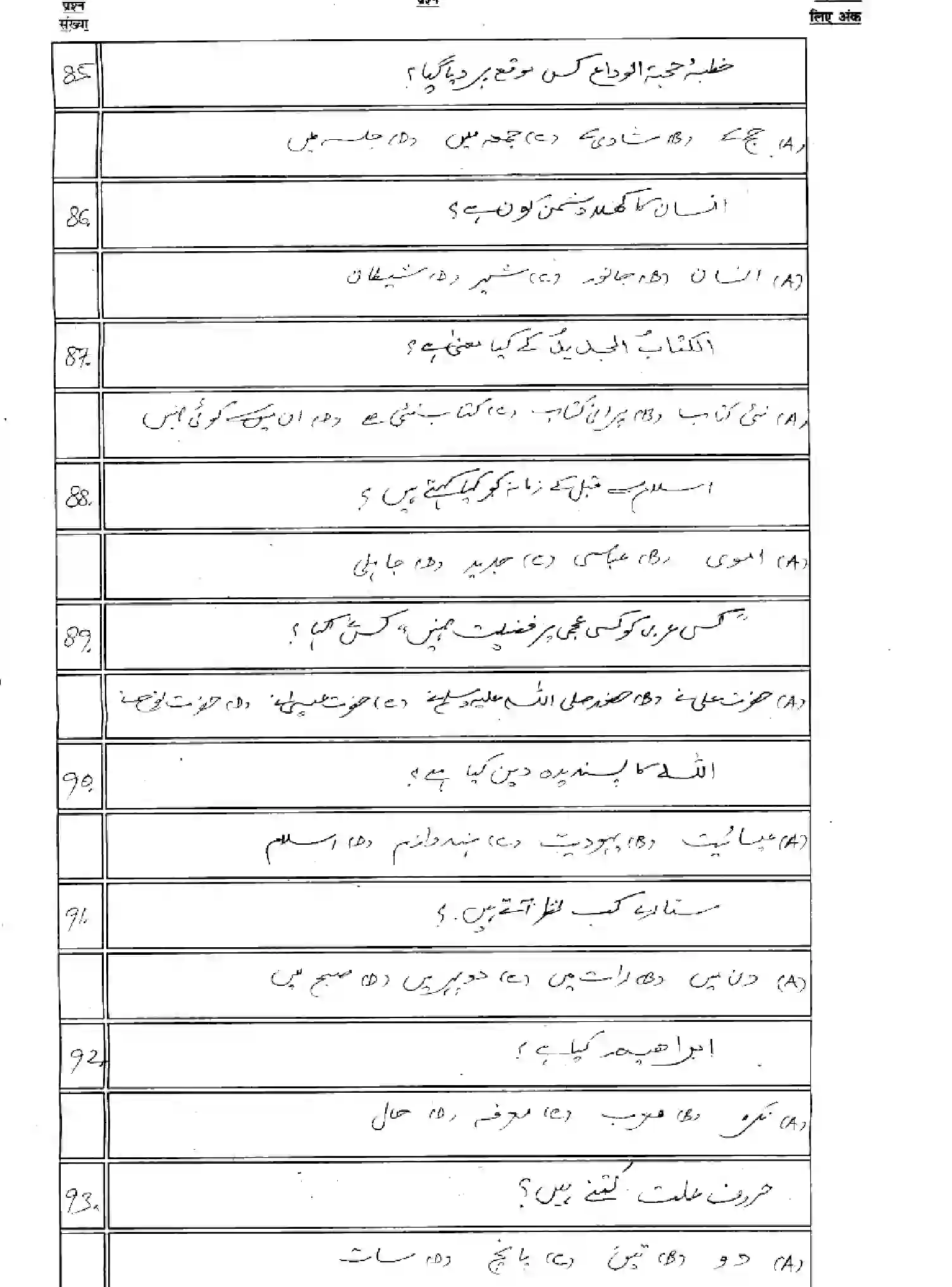 Bihar Board Class 2 2025 MODEL-PAPER-ARABIC-113-213-313-509 Model Papers - Page 12