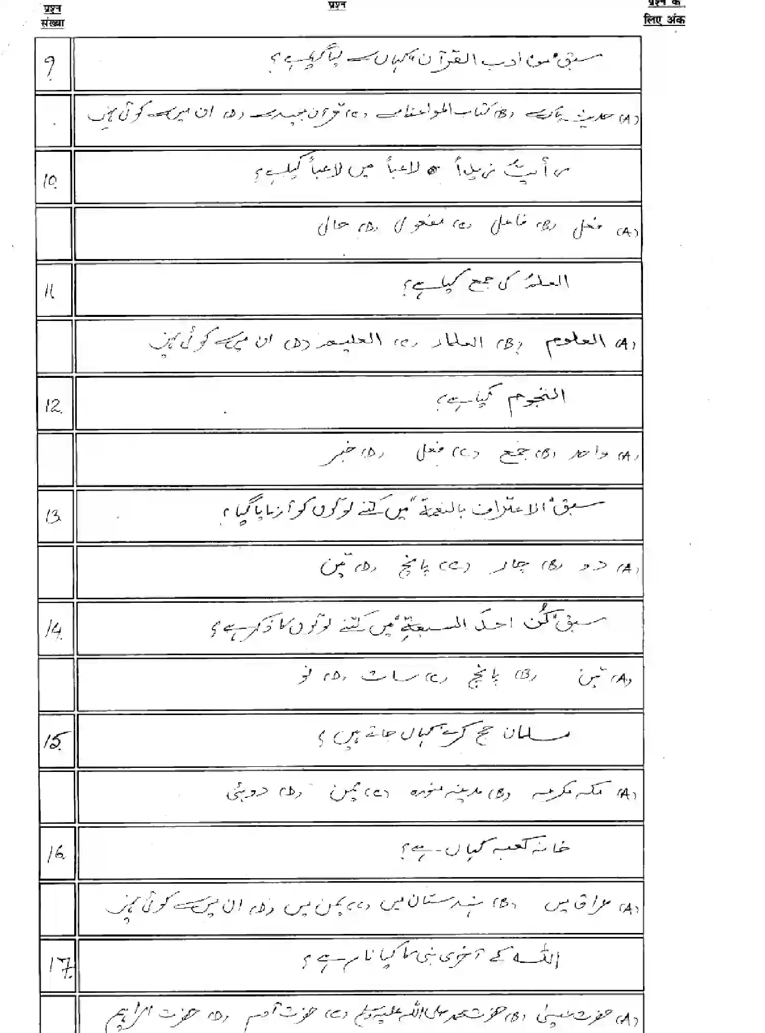 Bihar Board Class 2 2025 MODEL-PAPER-ARABIC-113-213-313-509 Model Papers - Page 4