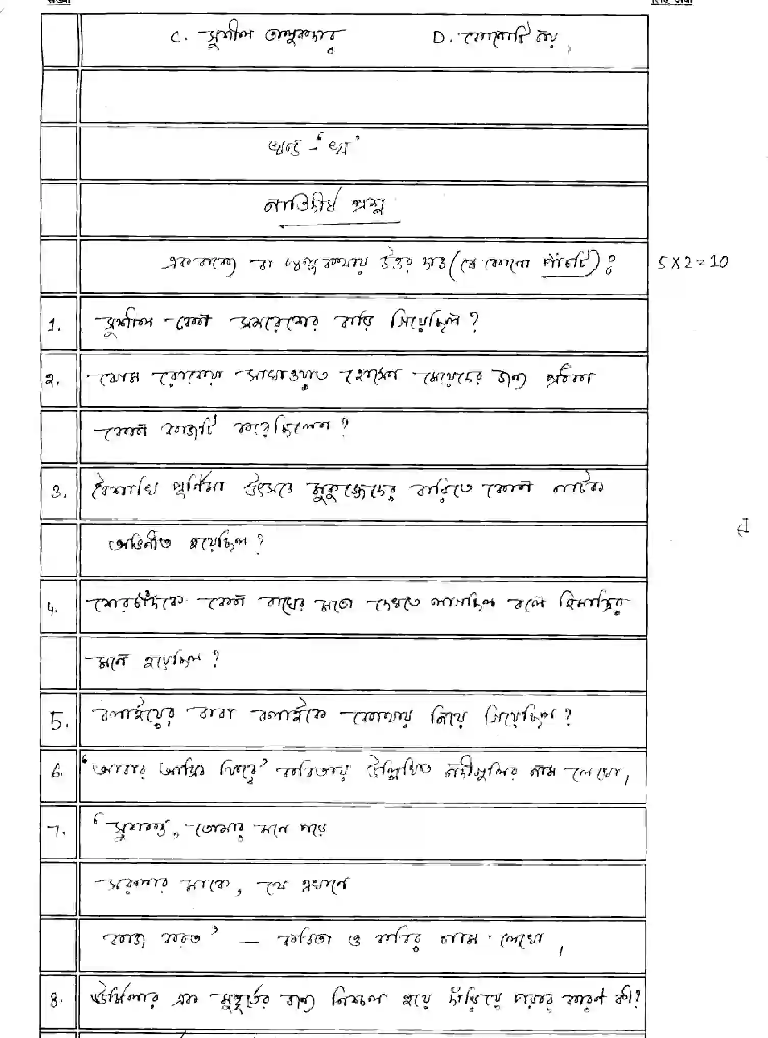 Bihar Board Class 2 2025 MODEL-PAPER-BANGLA-116-216-316-512 Model Papers - Page 22