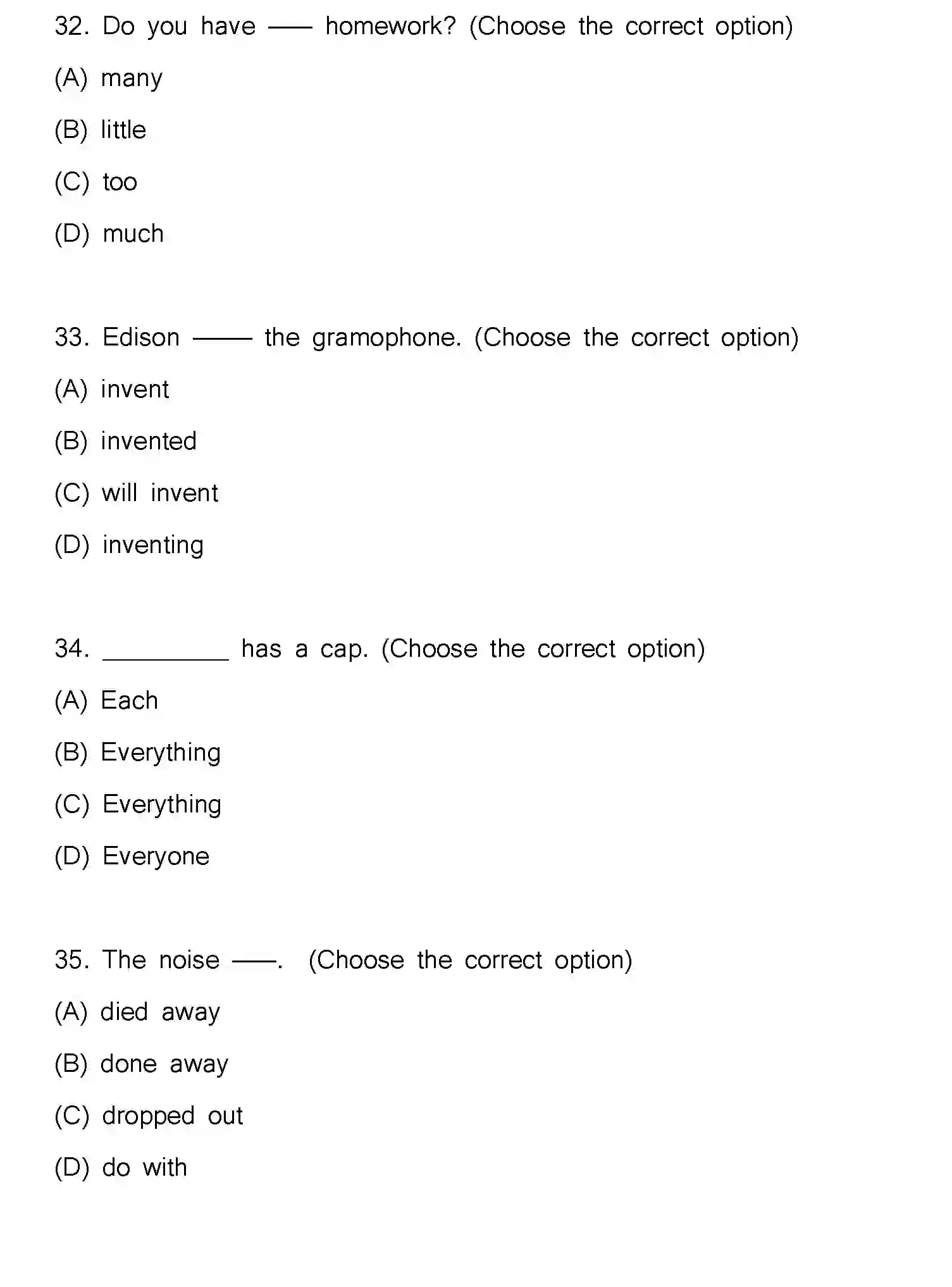 Bihar Board Class 2 2025 MODEL-PAPER-ENGLISH-105-124-205-223 Model Papers - Page 10