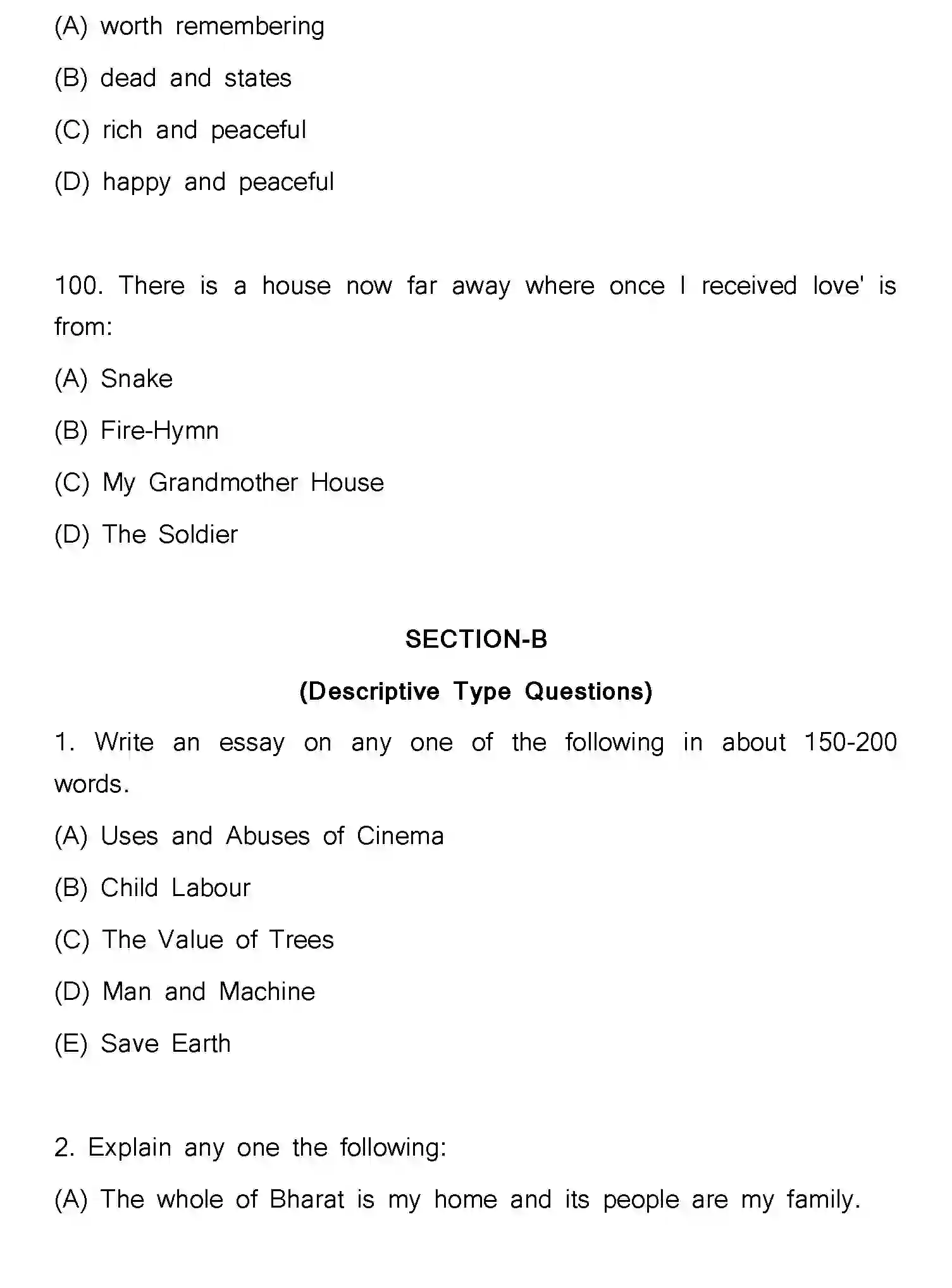 Bihar Board Class 2 2025 MODEL-PAPER-ENGLISH-105-124-205-223 Model Papers - Page 27