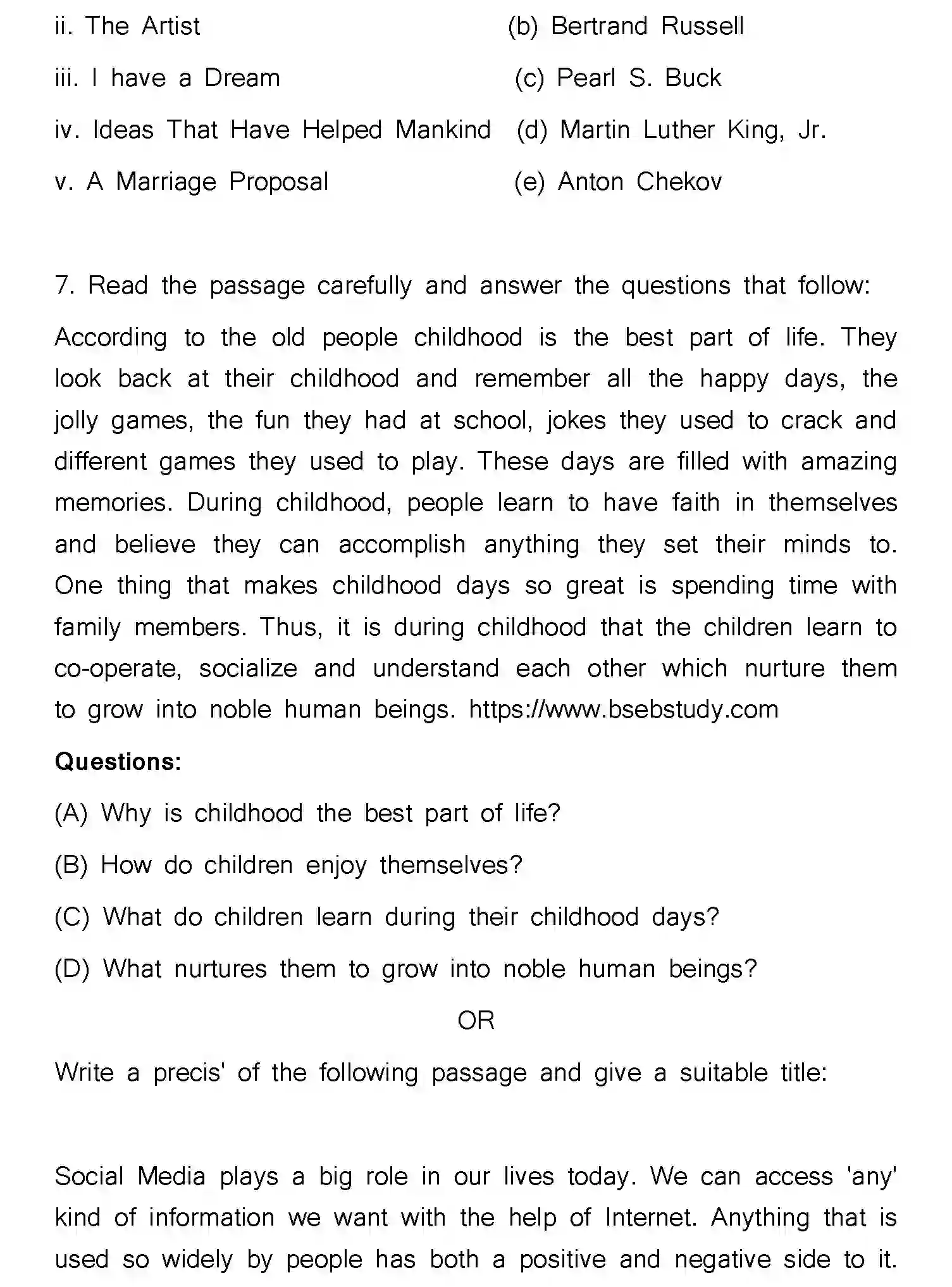 Bihar Board Class 2 2025 MODEL-PAPER-ENGLISH-105-124-205-223 Model Papers - Page 31