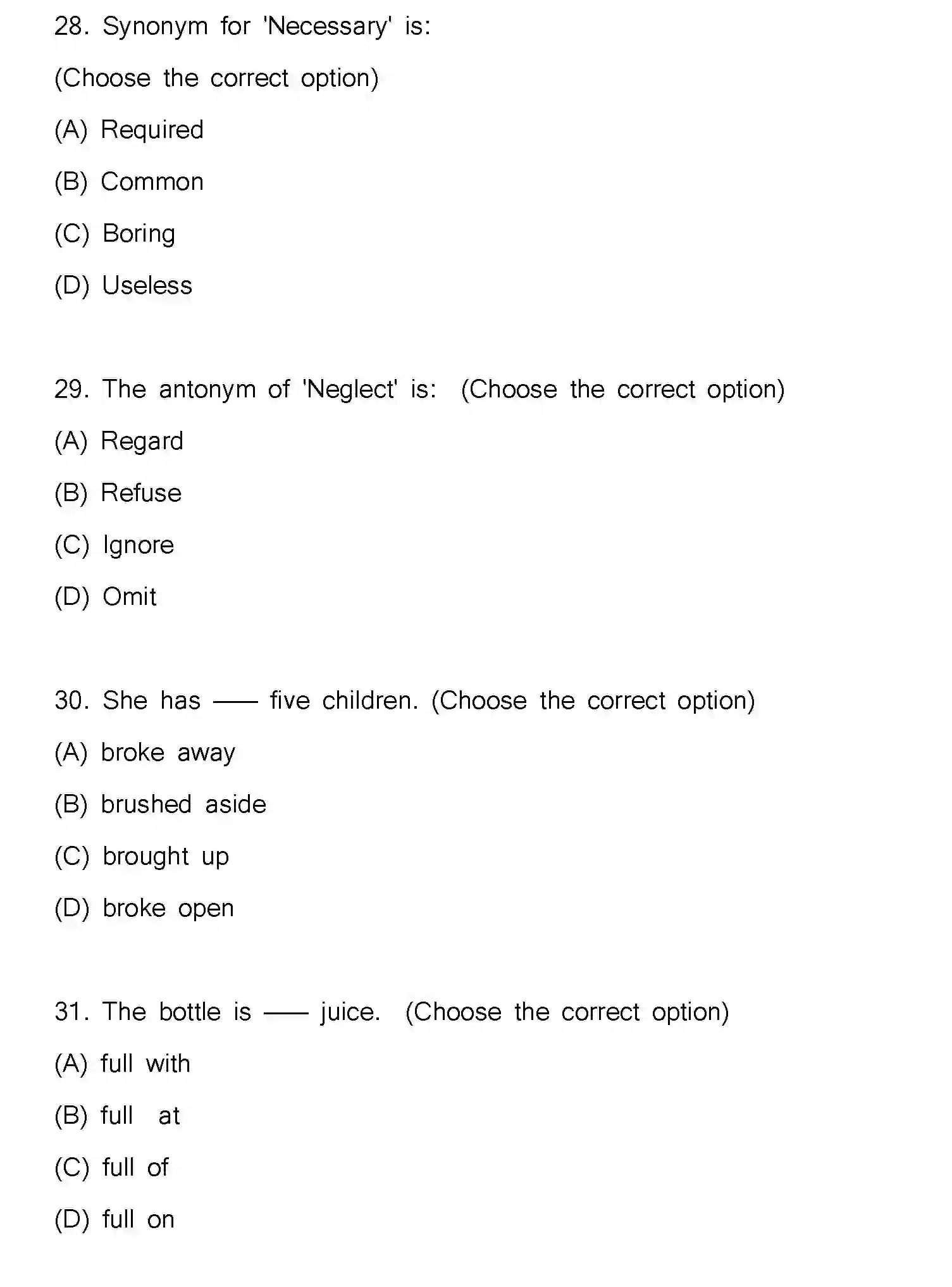 Bihar Board Class 2 2025 MODEL-PAPER-ENGLISH-105-124-205-223 Model Papers - Page 9