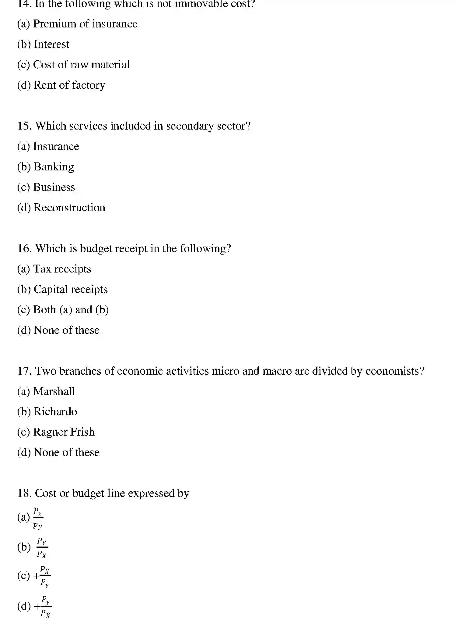 Bihar Board Class 12 2011 BUSINESS-ECONOMICS Question Bank - Page 14