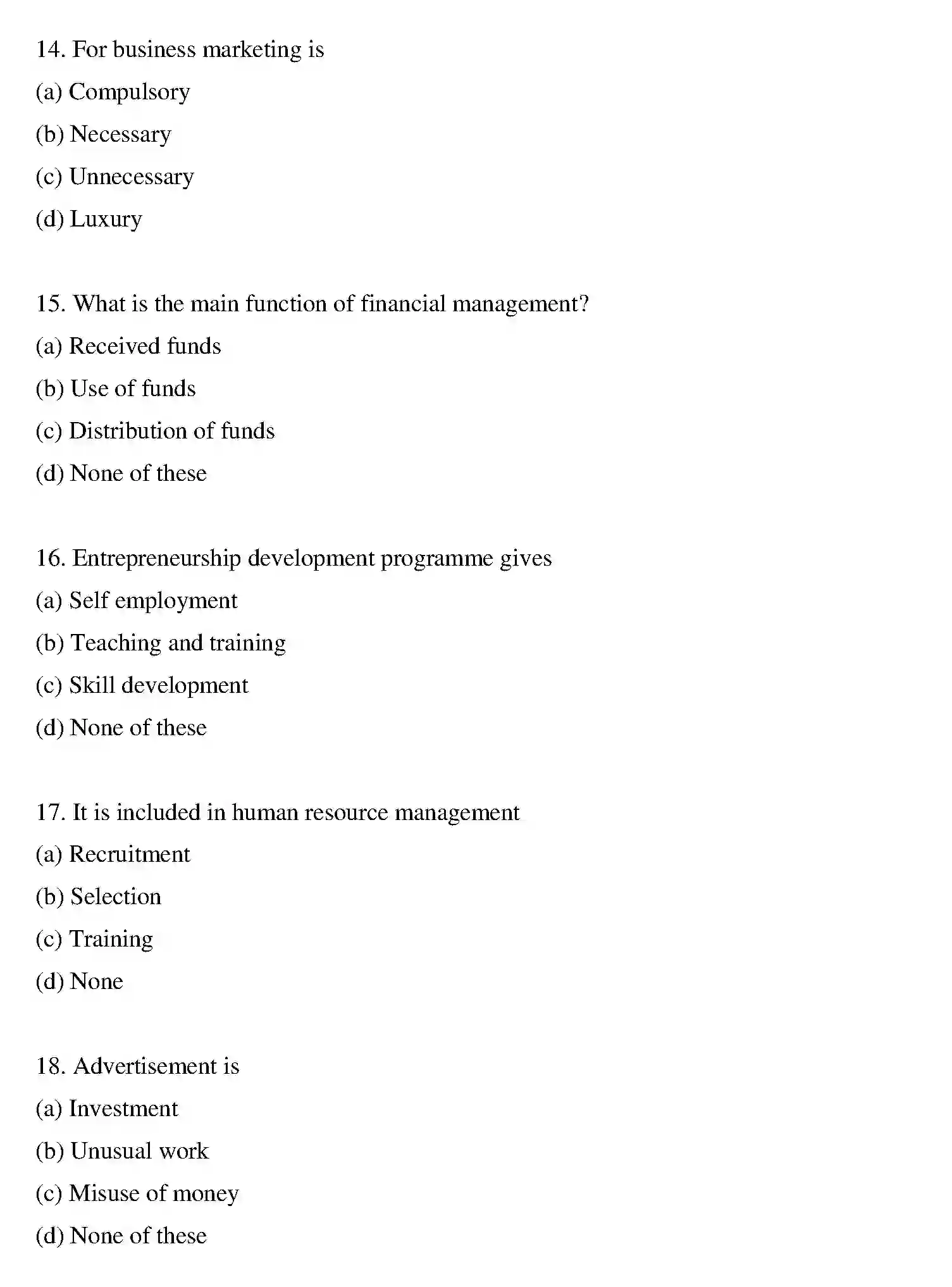 Bihar Board Class 12 2011 BUSINESS-STUDIES Question Bank - Page 15