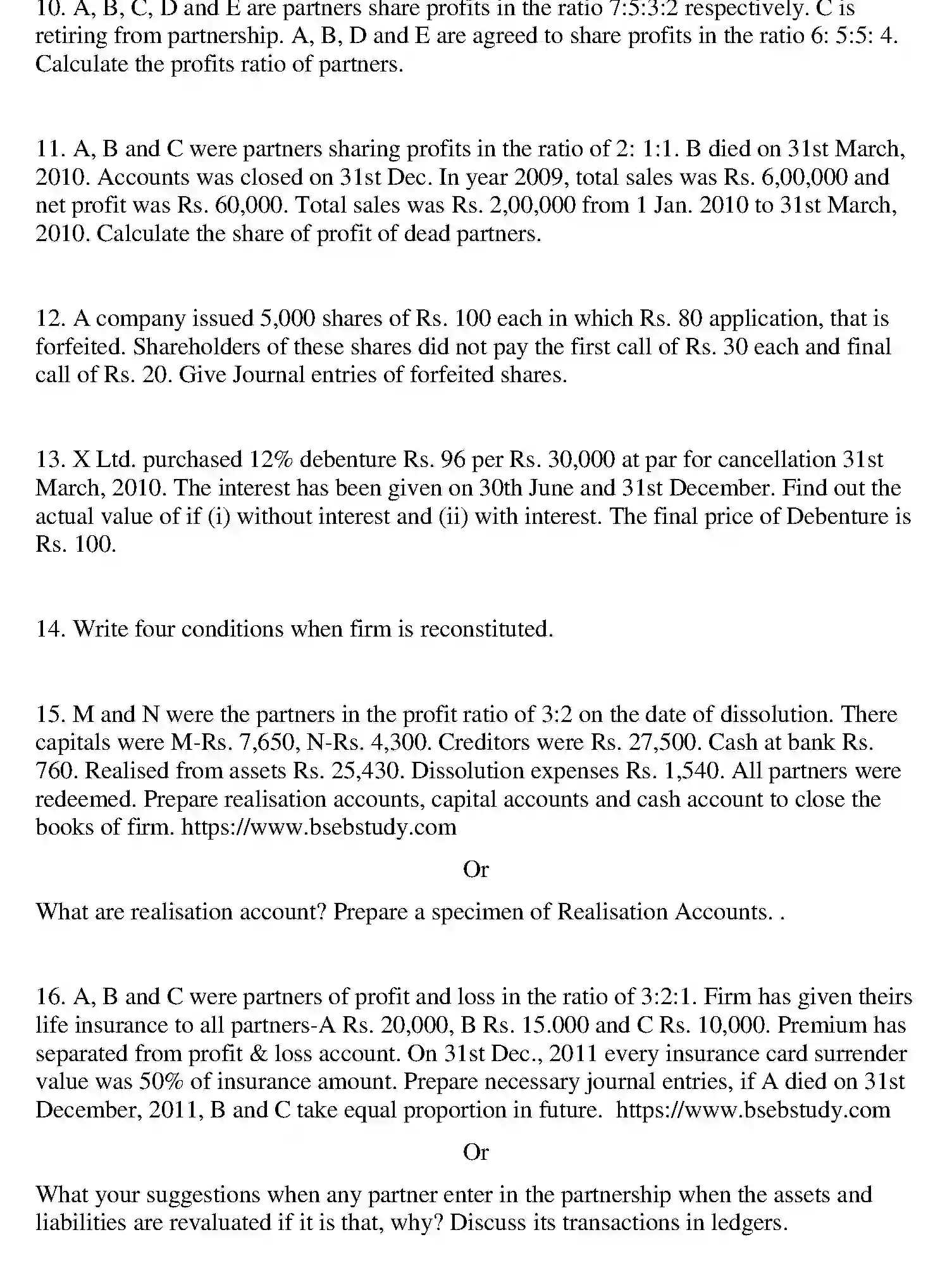 Bihar Board Class 12 2012 ACCOUNTANCY Question Bank - Page 23