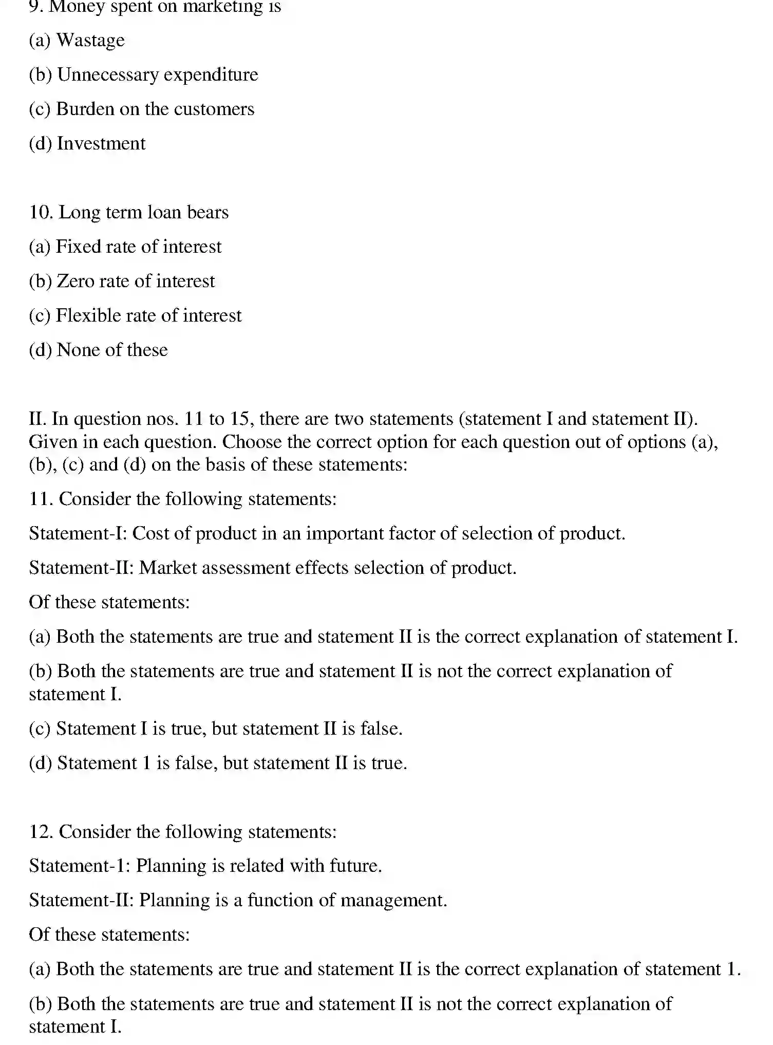 Bihar Board Class 12 2012 ENTREPRENEURSHIP Question Bank - Page 11