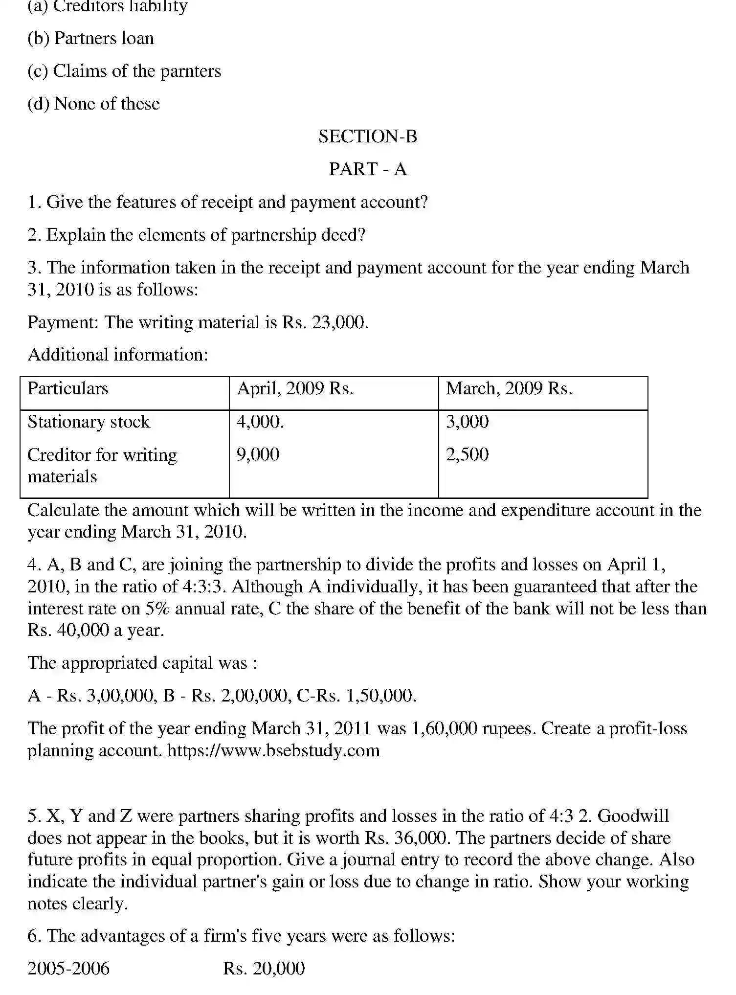 Bihar Board Class 12 2013 ACCOUNTANCY Question Bank - Page 24