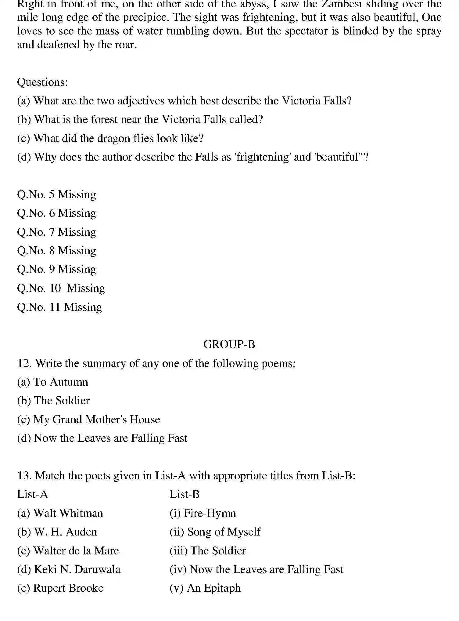Bihar Board Class 2 2013 ENGLISH Question Bank - Page 2
